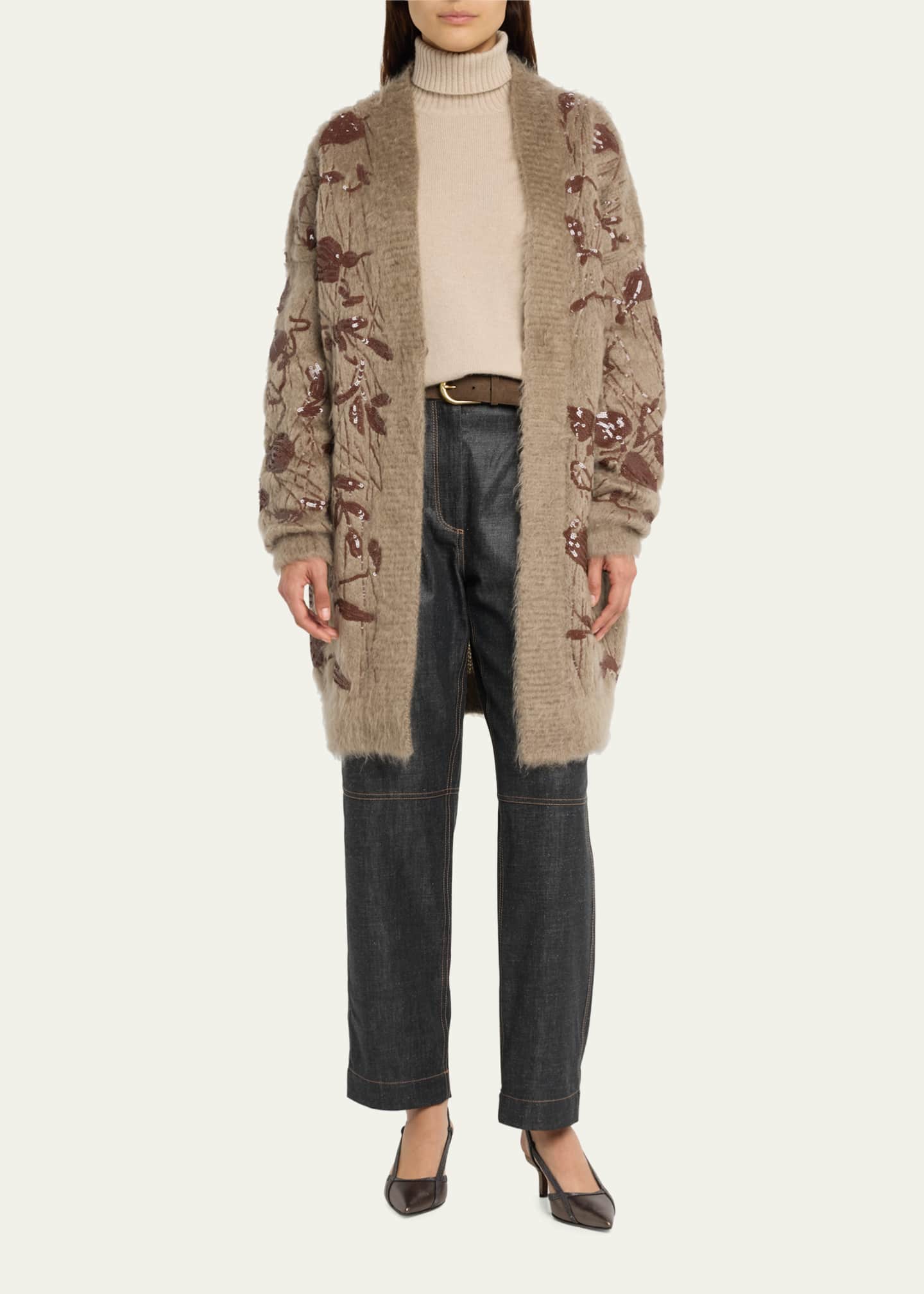 Brushed mohair clearance cardigan