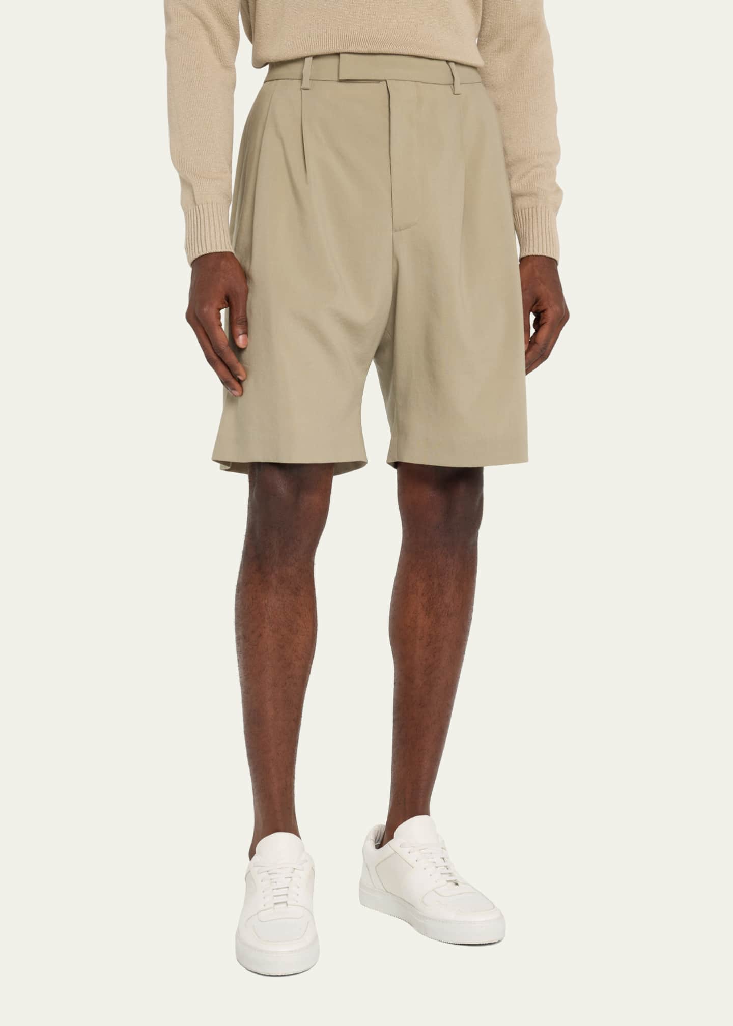 Amiri Men's DoublePleated Wool Shorts Bergdorf Goodman