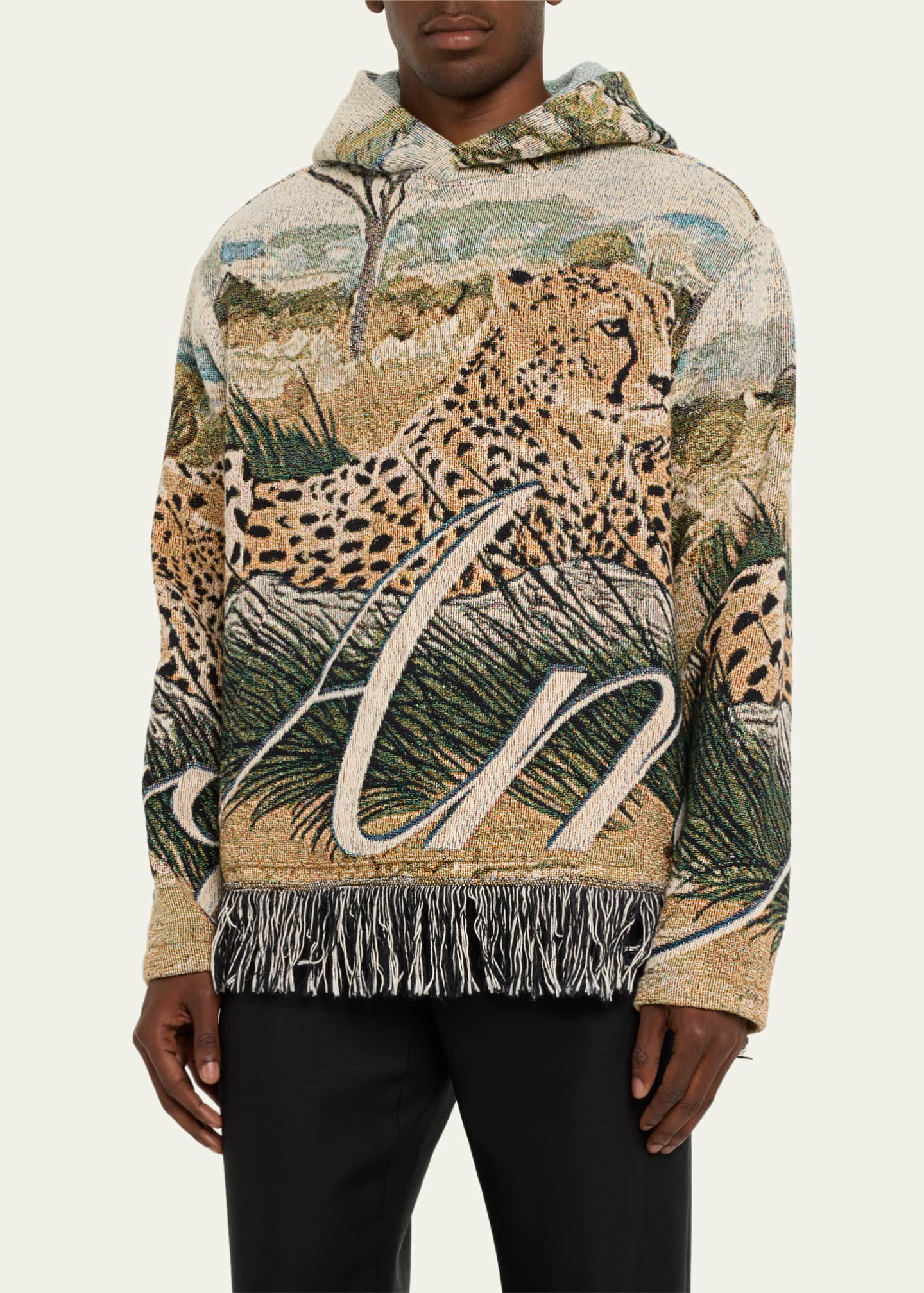 Amiri Men's Cheetah Tapestry Hoodie Bergdorf Goodman
