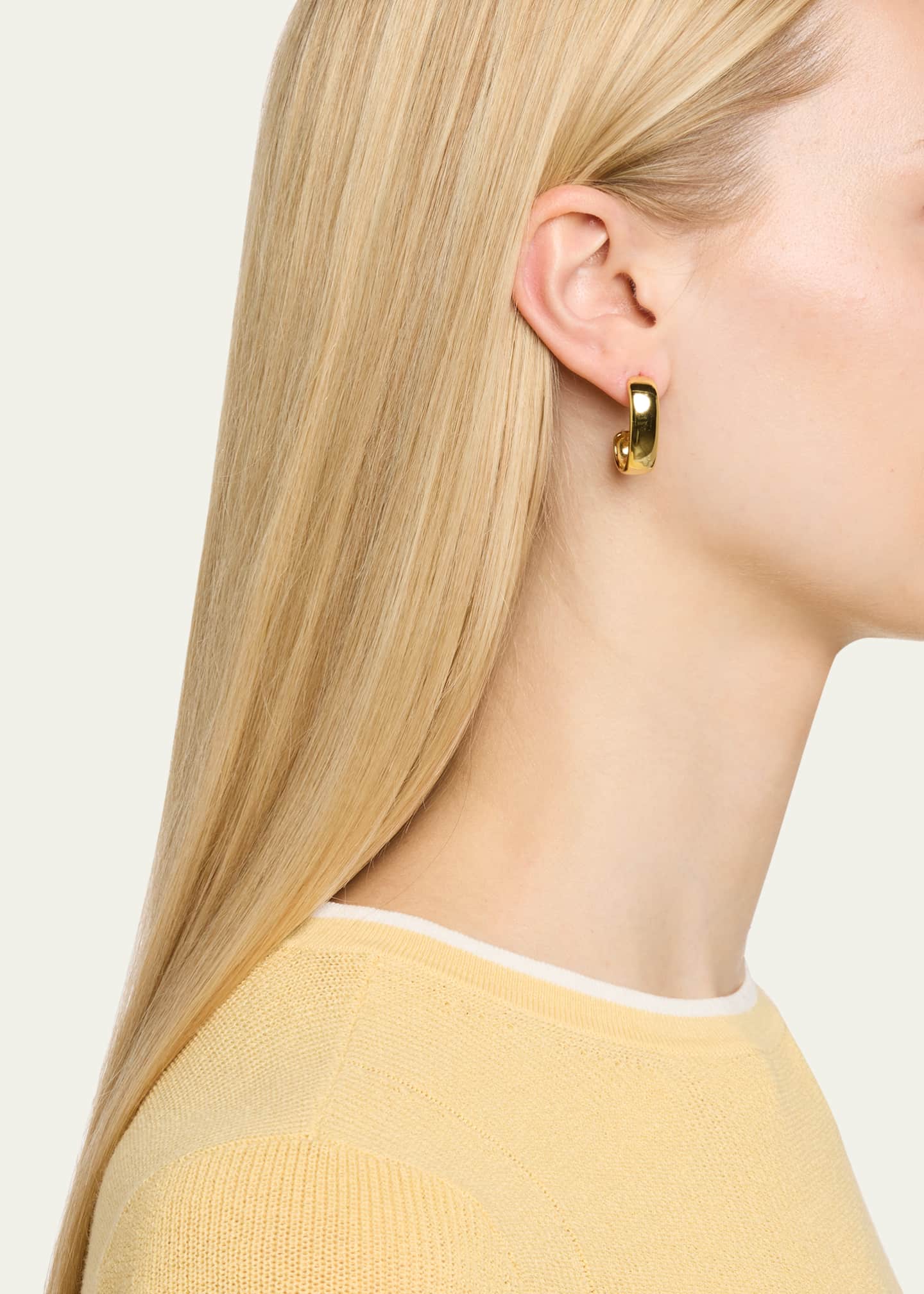 V.BELLAN Nessi Hoop Earrings with 18K Yellow Gold Plating Image 2 of 4