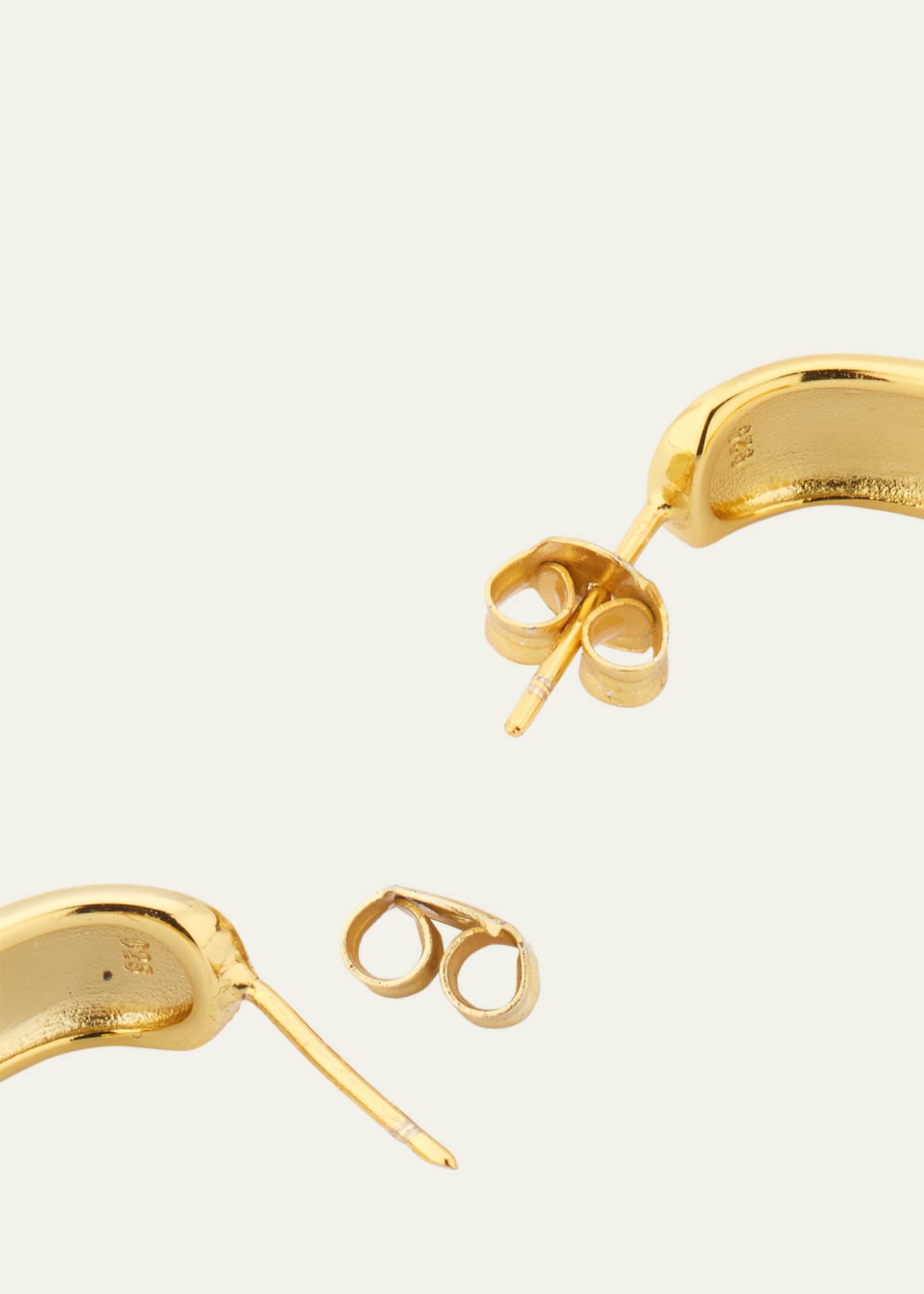 V.BELLAN Nessi Hoop Earrings with 18K Yellow Gold Plating Image 4 of 4