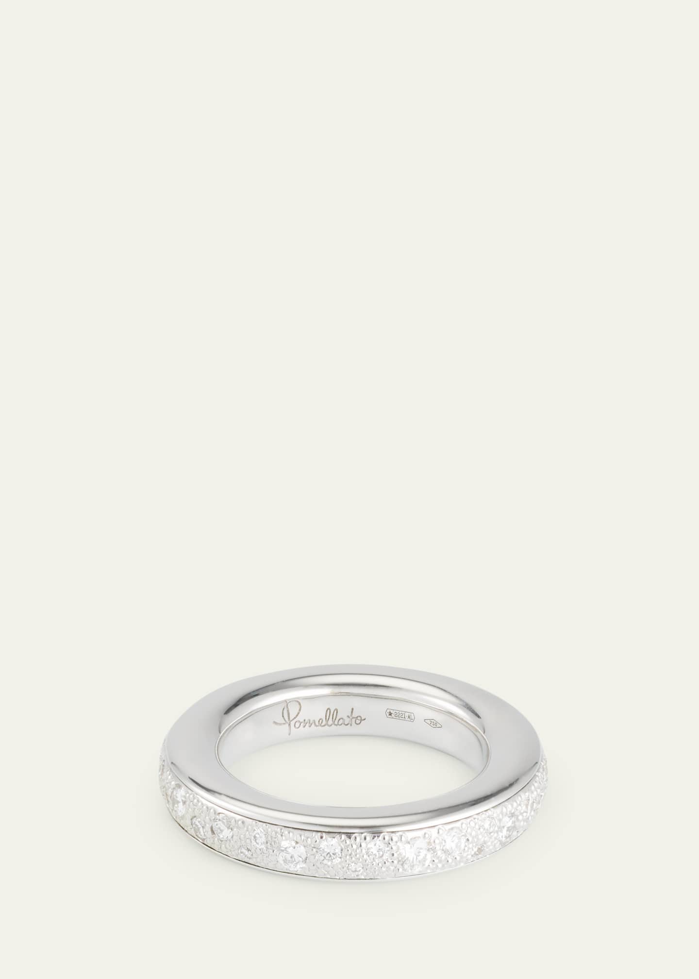 Pomellato 18K White Gold Iconica Diamond Eternity Band Ring Image 3 of 4