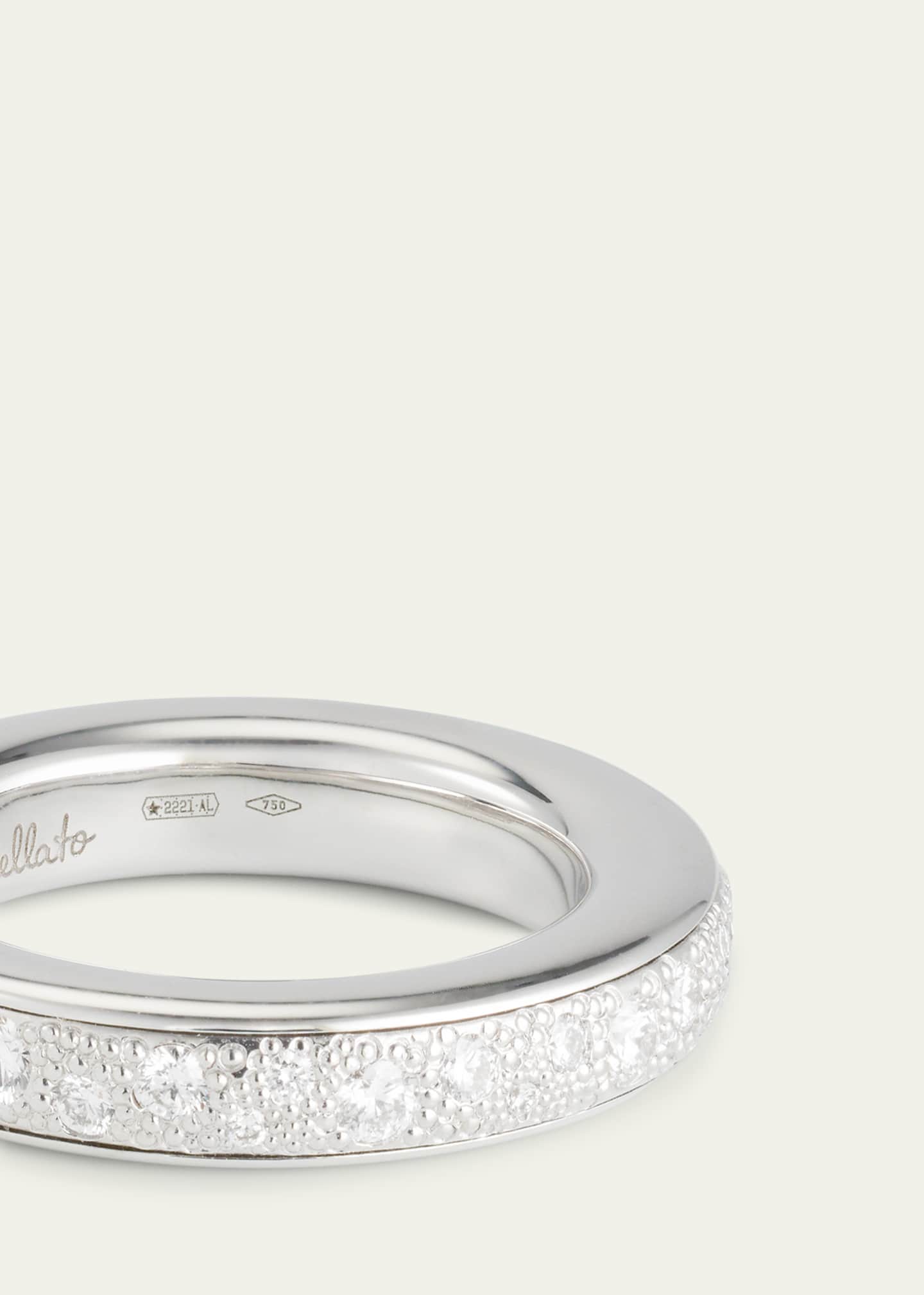 Pomellato 18K White Gold Iconica Diamond Eternity Band Ring Image 4 of 4