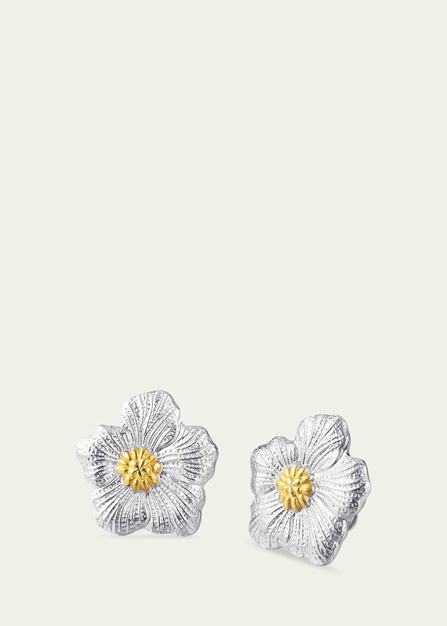 Buccellati Blossoms Gardenia Button Earrings, 1.6cm Image 2 of 2