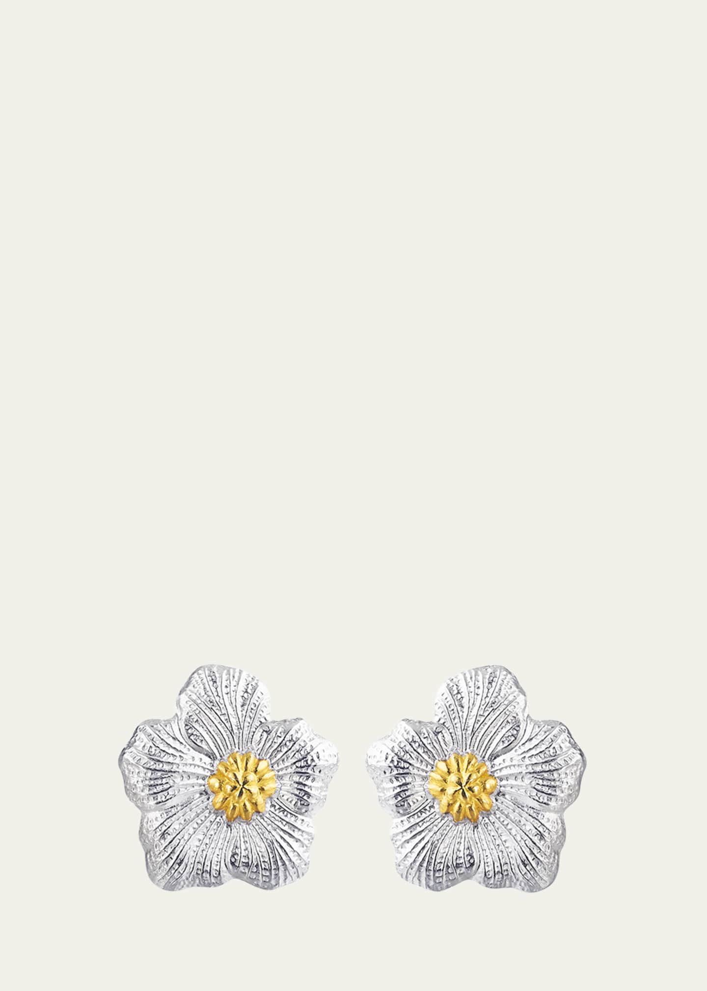 Buccellati Blossoms Gardenia Button Earrings, 1.6cm Image 1 of 2