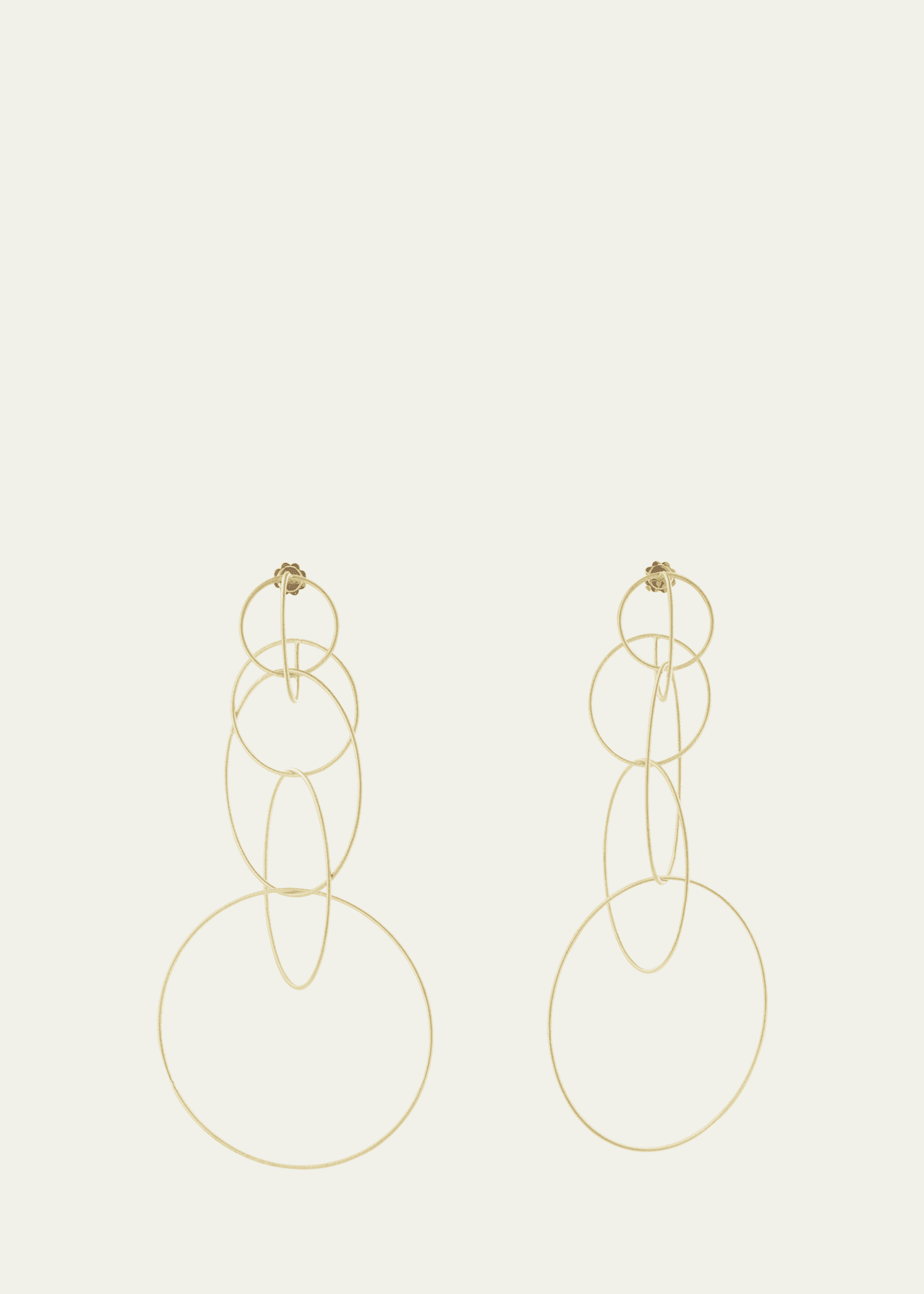 Buccellati Waikiki 18K Yellow Gold Circle Drop Earrings Image 1 of 4