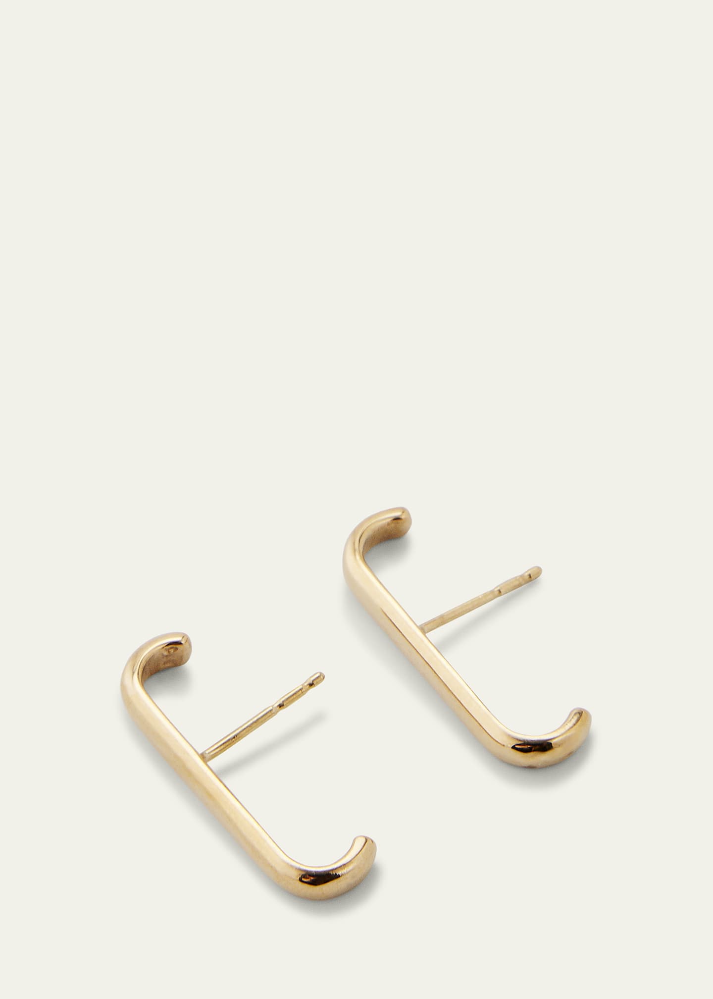 JOLLY BIJOU 14k Gold Barre Earlobe Wrap Earrings Image 3 of 4