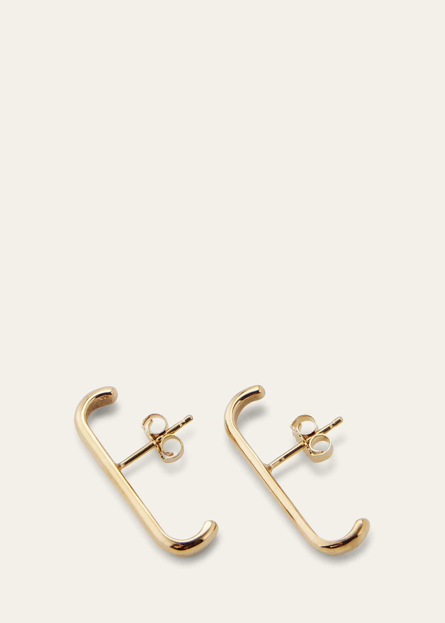 JOLLY BIJOU 14k Gold Barre Earlobe Wrap Earrings Image 4 of 4