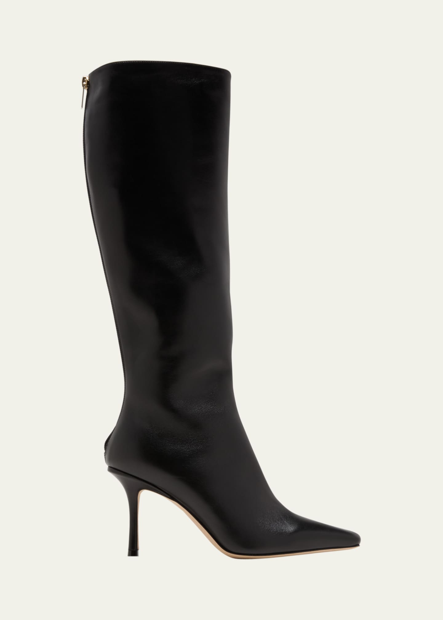 Jimmy Choo Agathe Leather Stiletto Knee Boots - Bergdorf Goodman