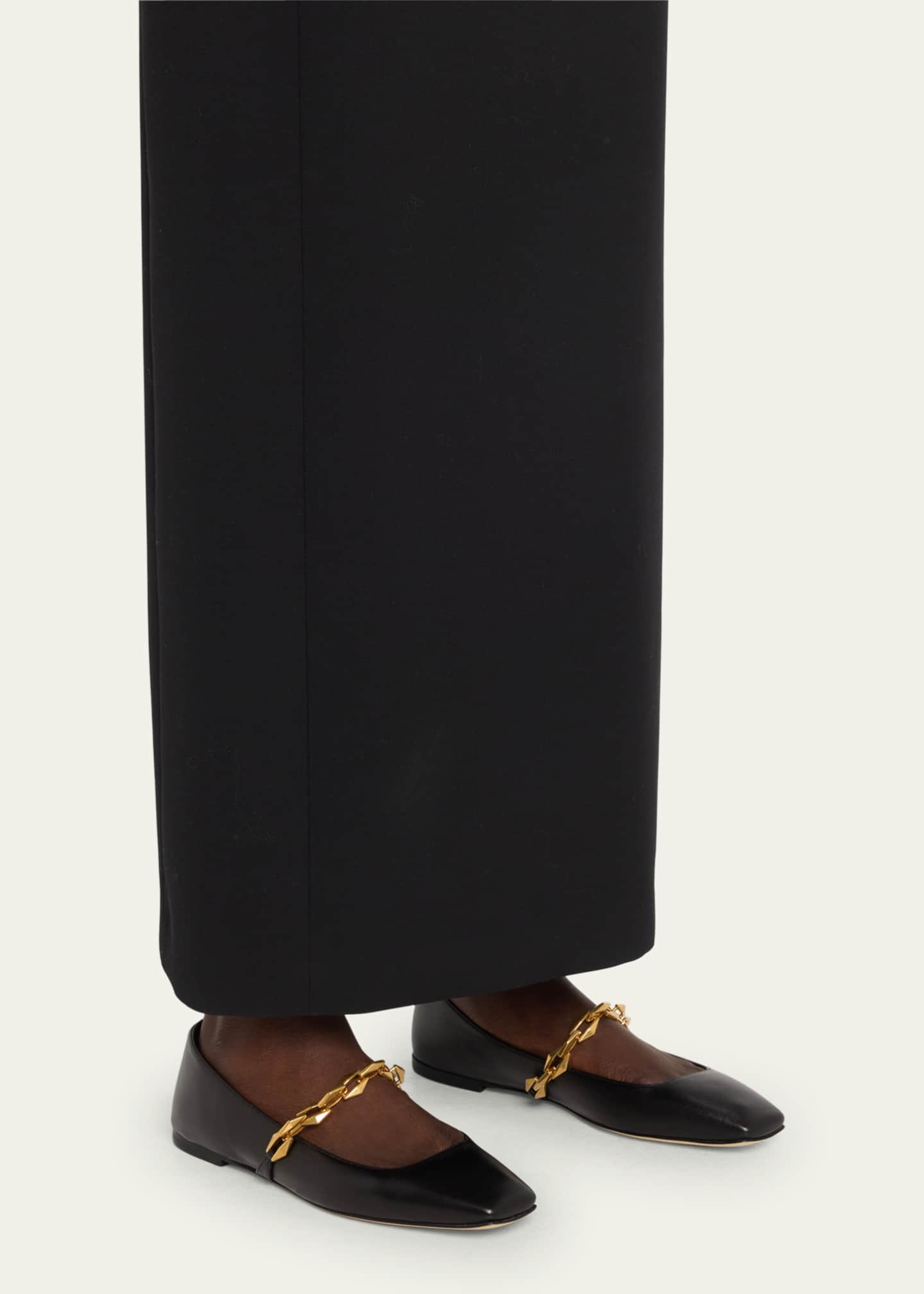 Jimmy Choo Diamond Tilda Chain Ballerina Flats