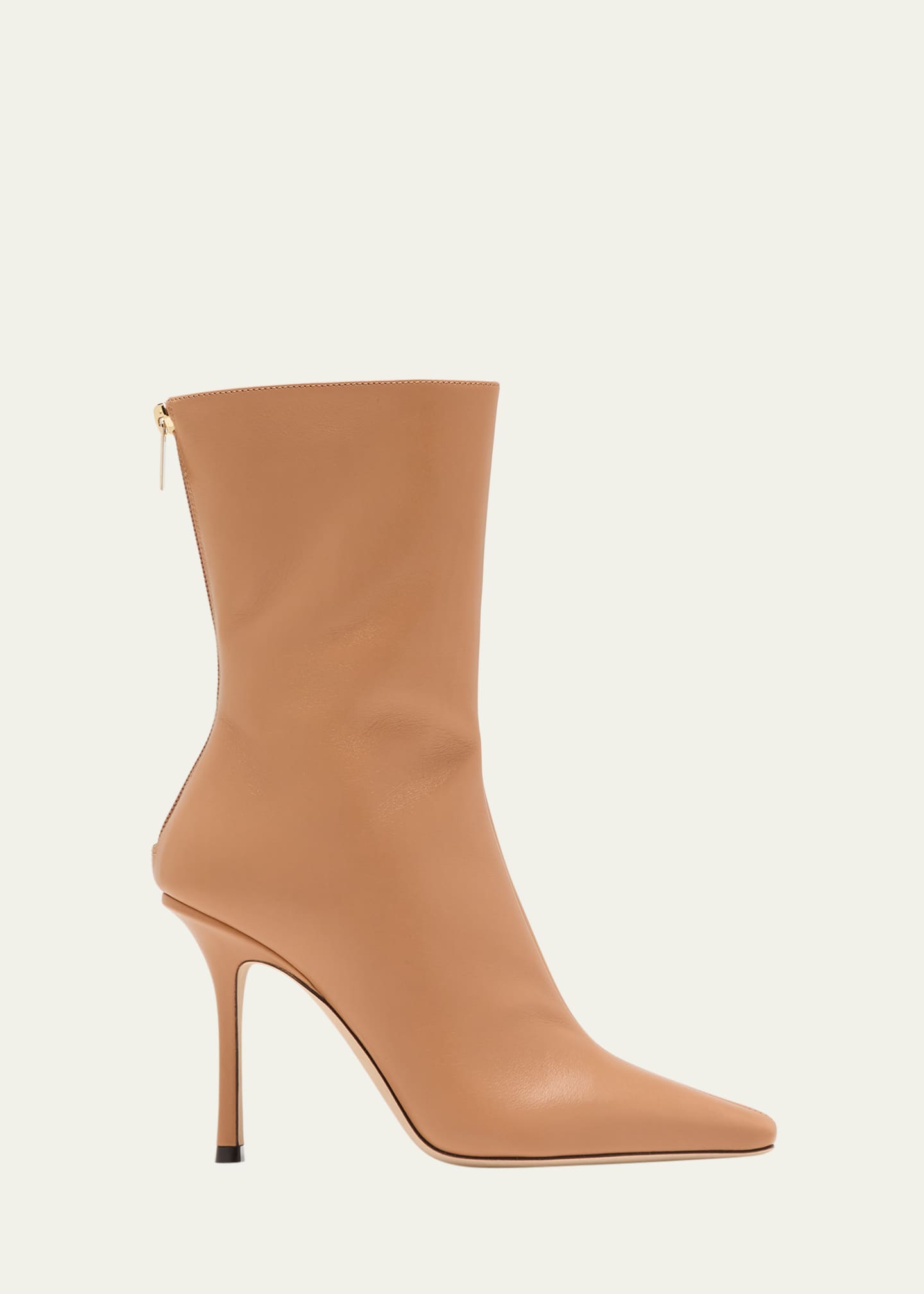 Jimmy Choo Agathe Leather Stiletto Booties Bergdorf Goodman