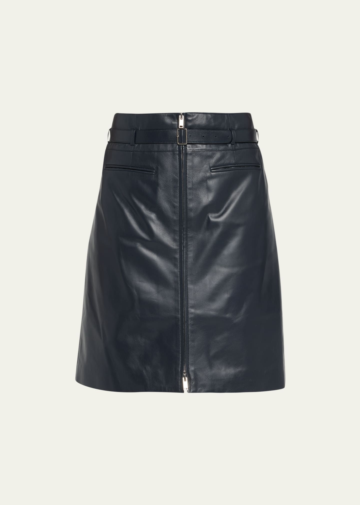 Proenza Schouler Glossy Leather Belted Skirt - Bergdorf Goodman