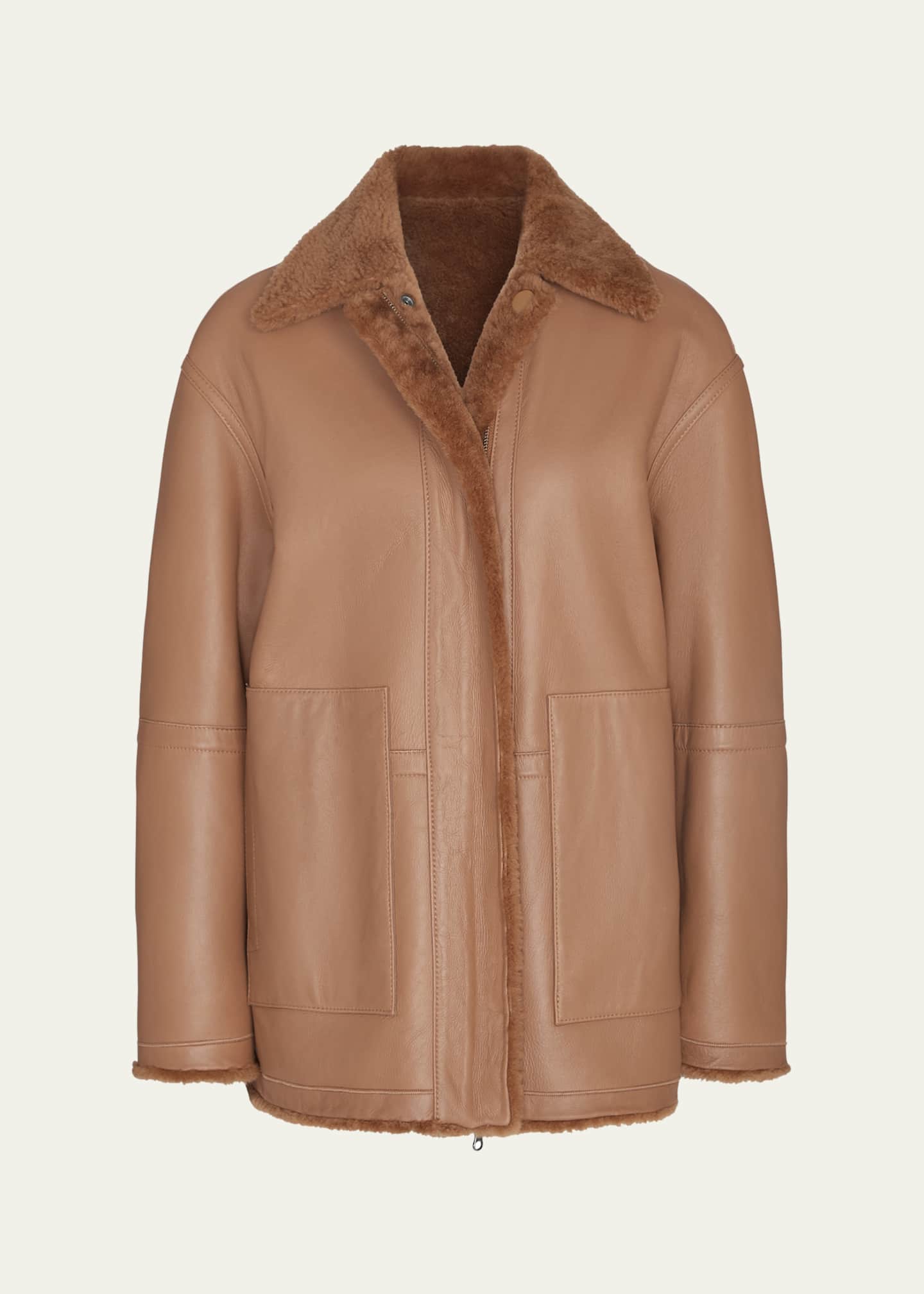 Vince reversible shearling coat discount