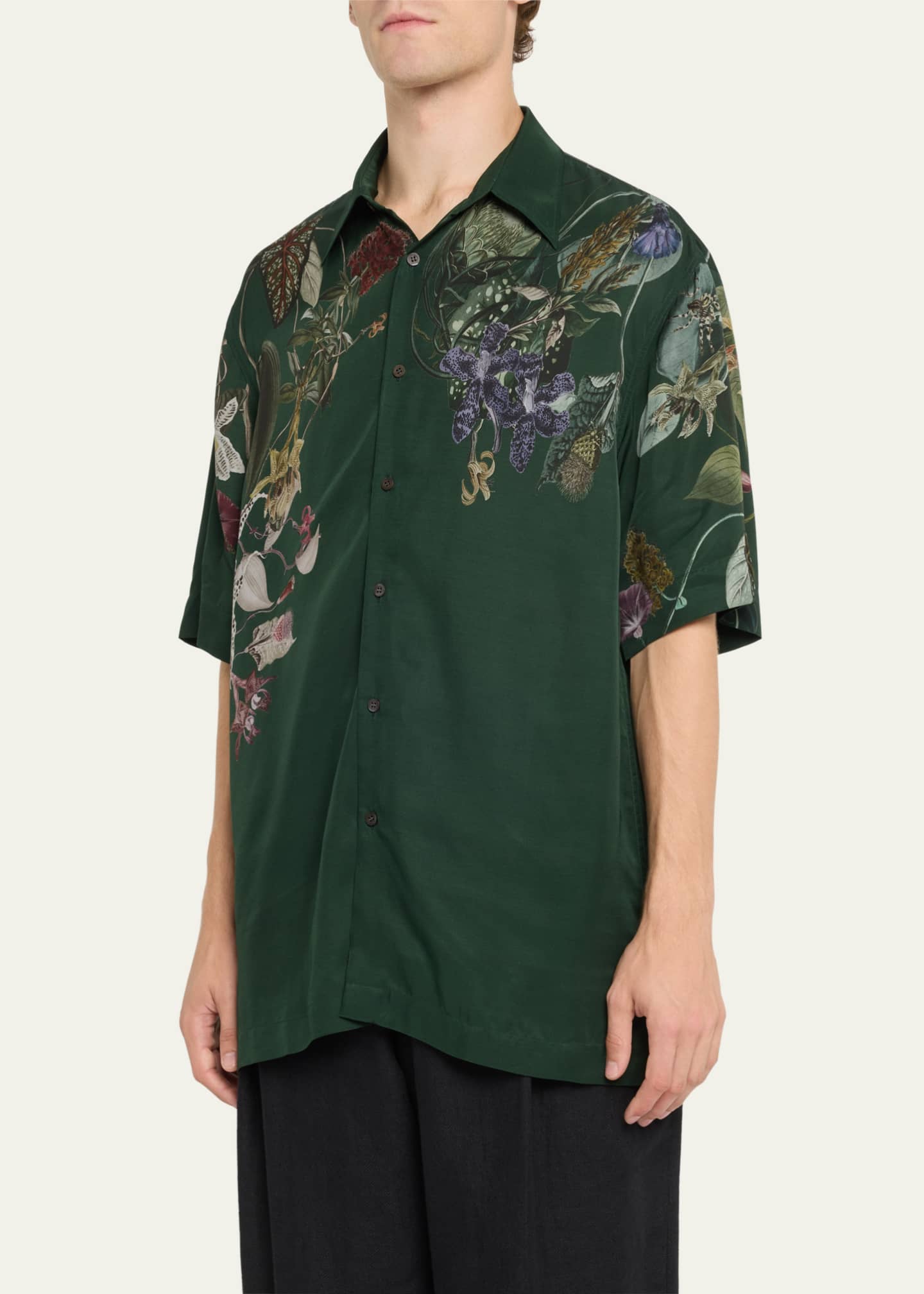 Dries Van Noten Men's Cassidye Botanical-Print Sport Shirt - Bergdorf ...