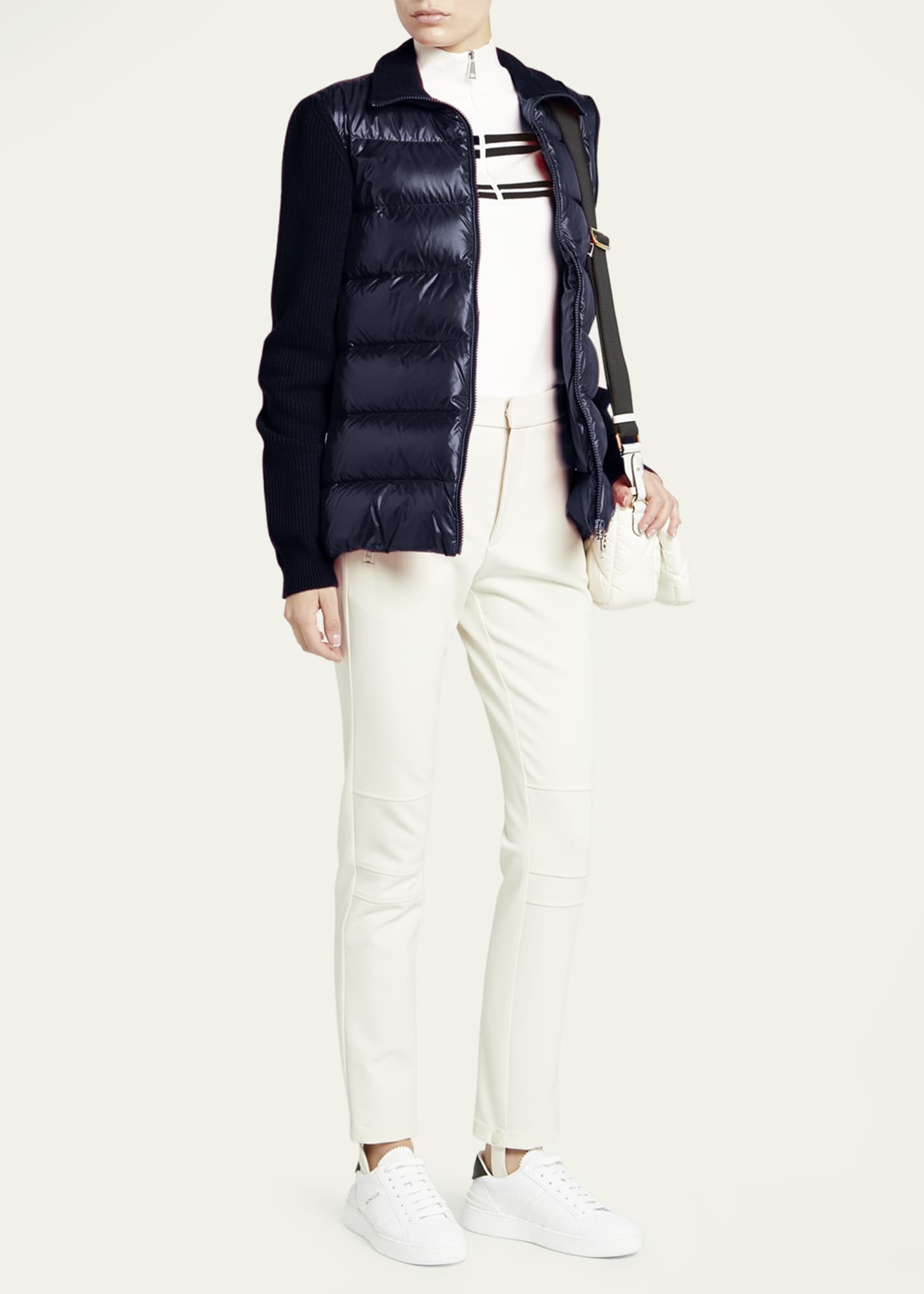 Moncler Mixed Media Wool Puffer Cardigan Image 2 of 5