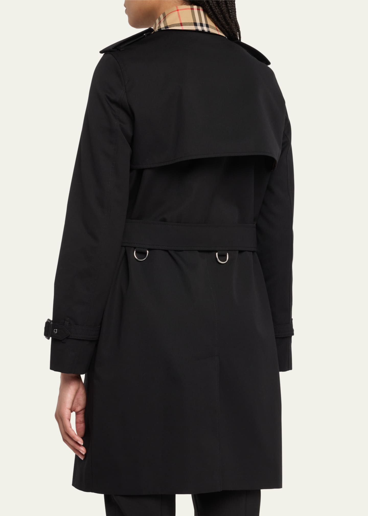 Burberry brit black trench deals coat