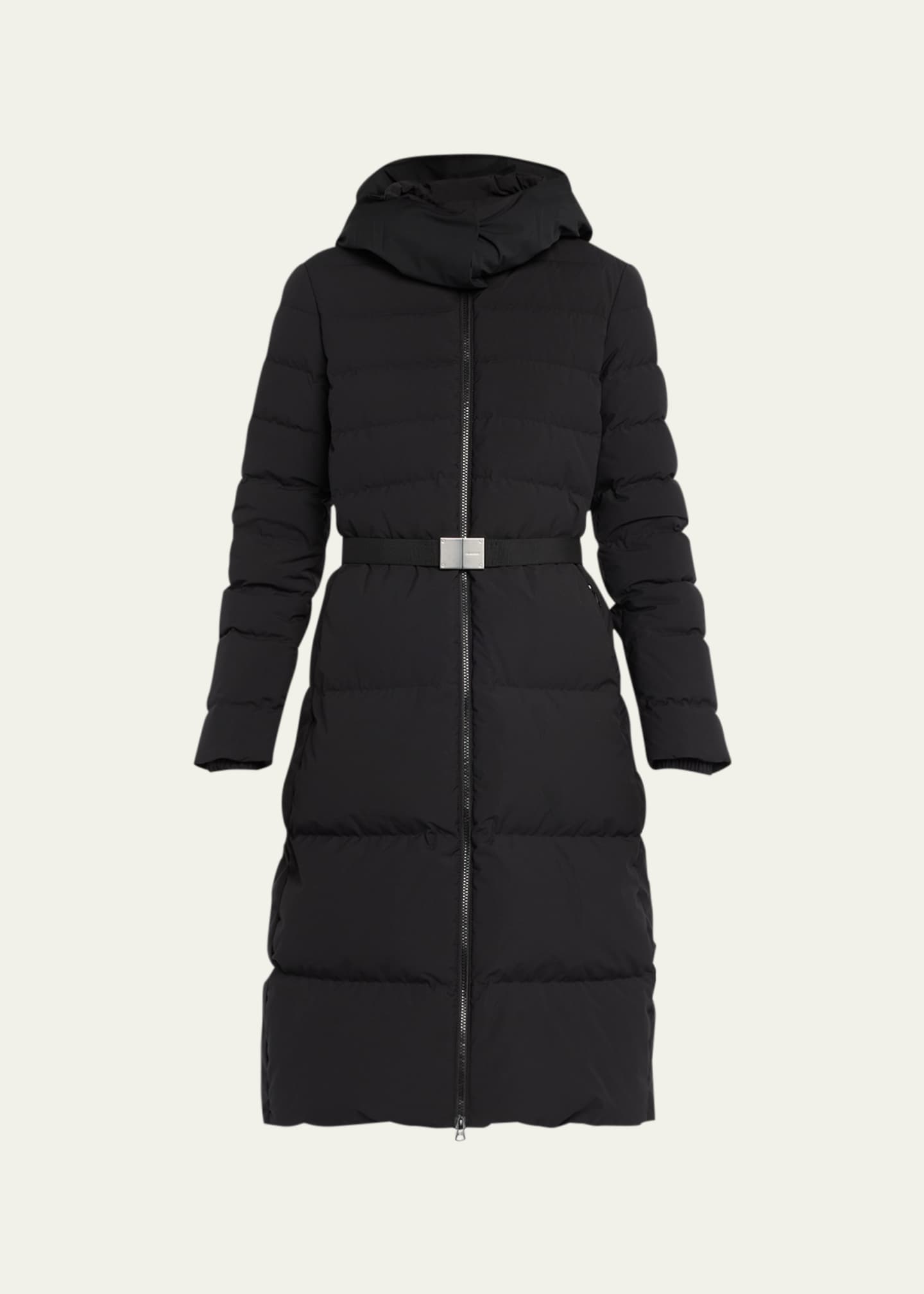 Burberry Burniston Belted Horizontal Puffer Jacket