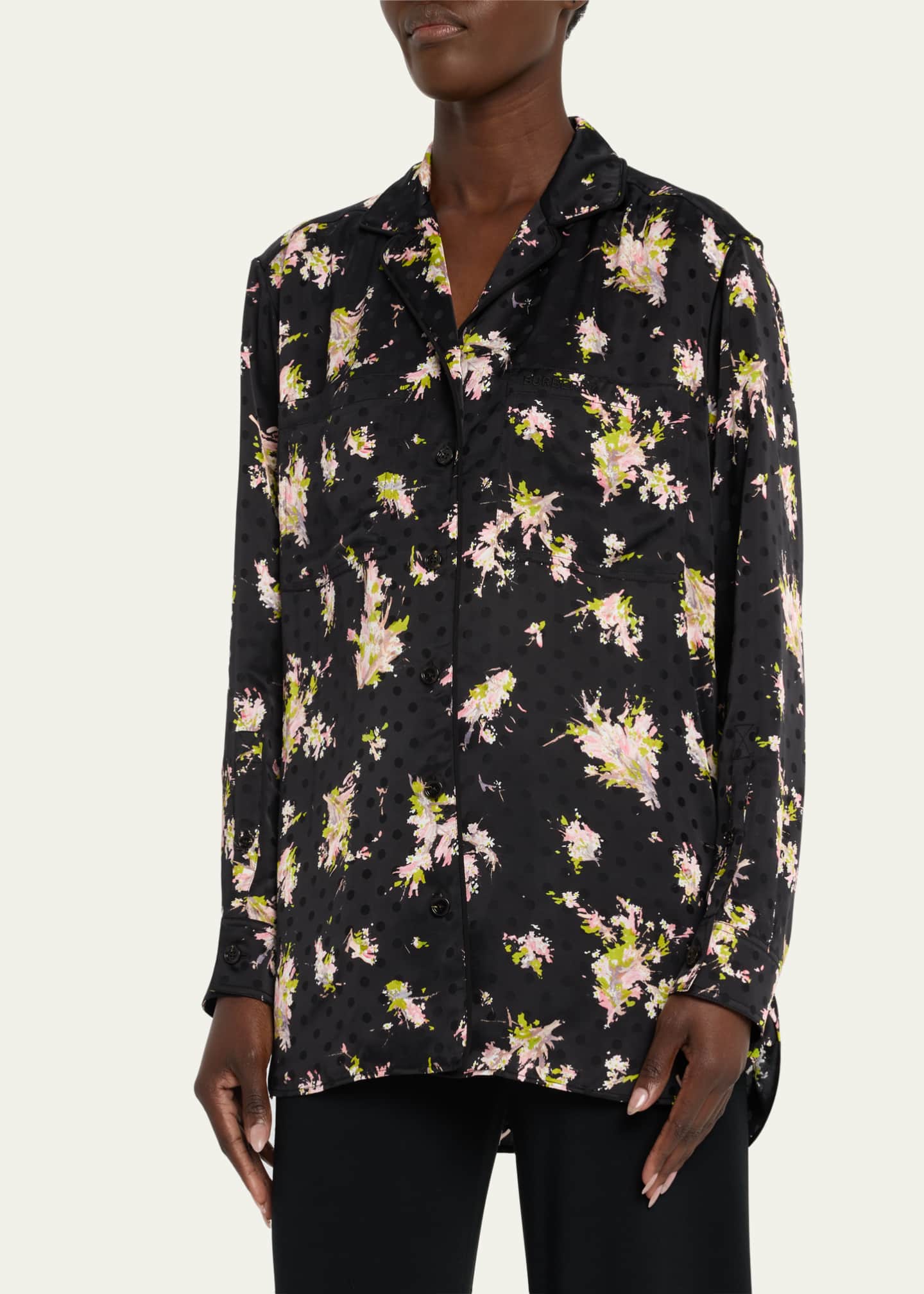 Burberry Jackie Floral Print Button-Up Shirt - Bergdorf Goodman