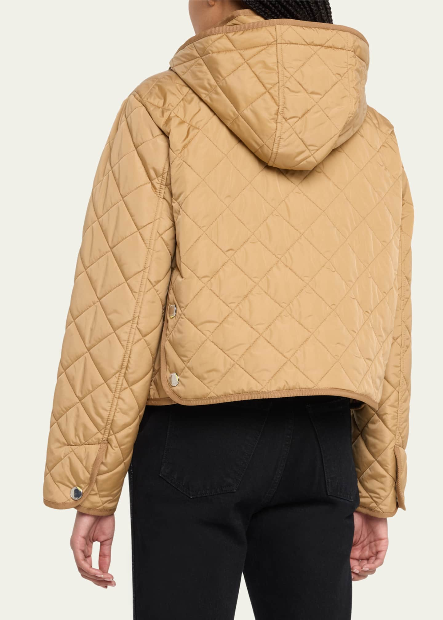 Burberry Humbie Quilted Short Jacket with Removable Hood