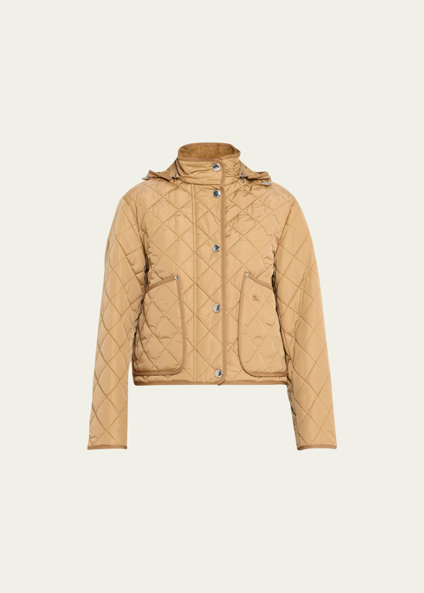 Burberry Humbie Quilted Short Jacket with Removable Hood