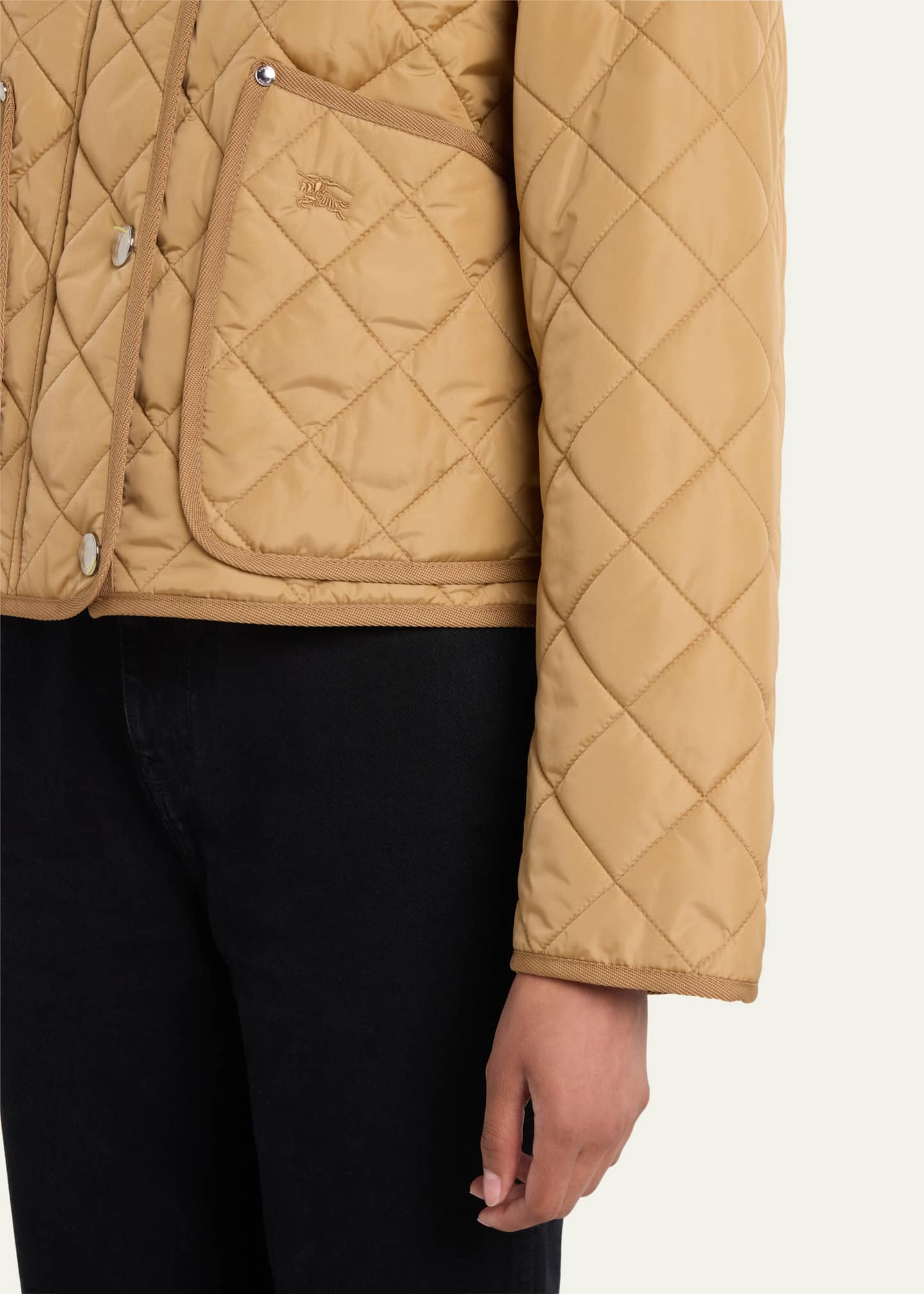 Burberry Humbie Quilted Short Jacket with Removable Hood