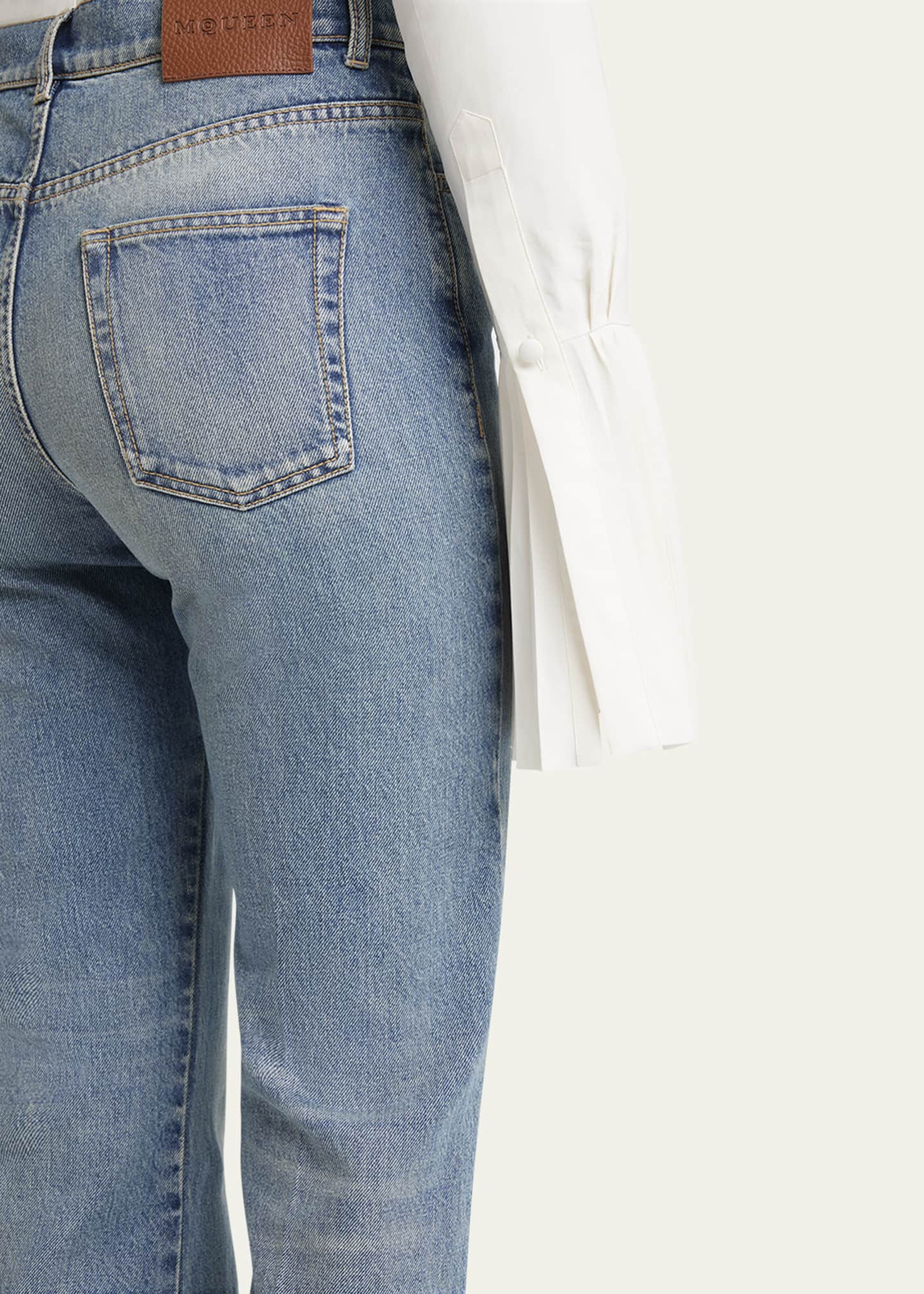 McQueen Boot-Cut Leg Denim Pants Image 5 of 5