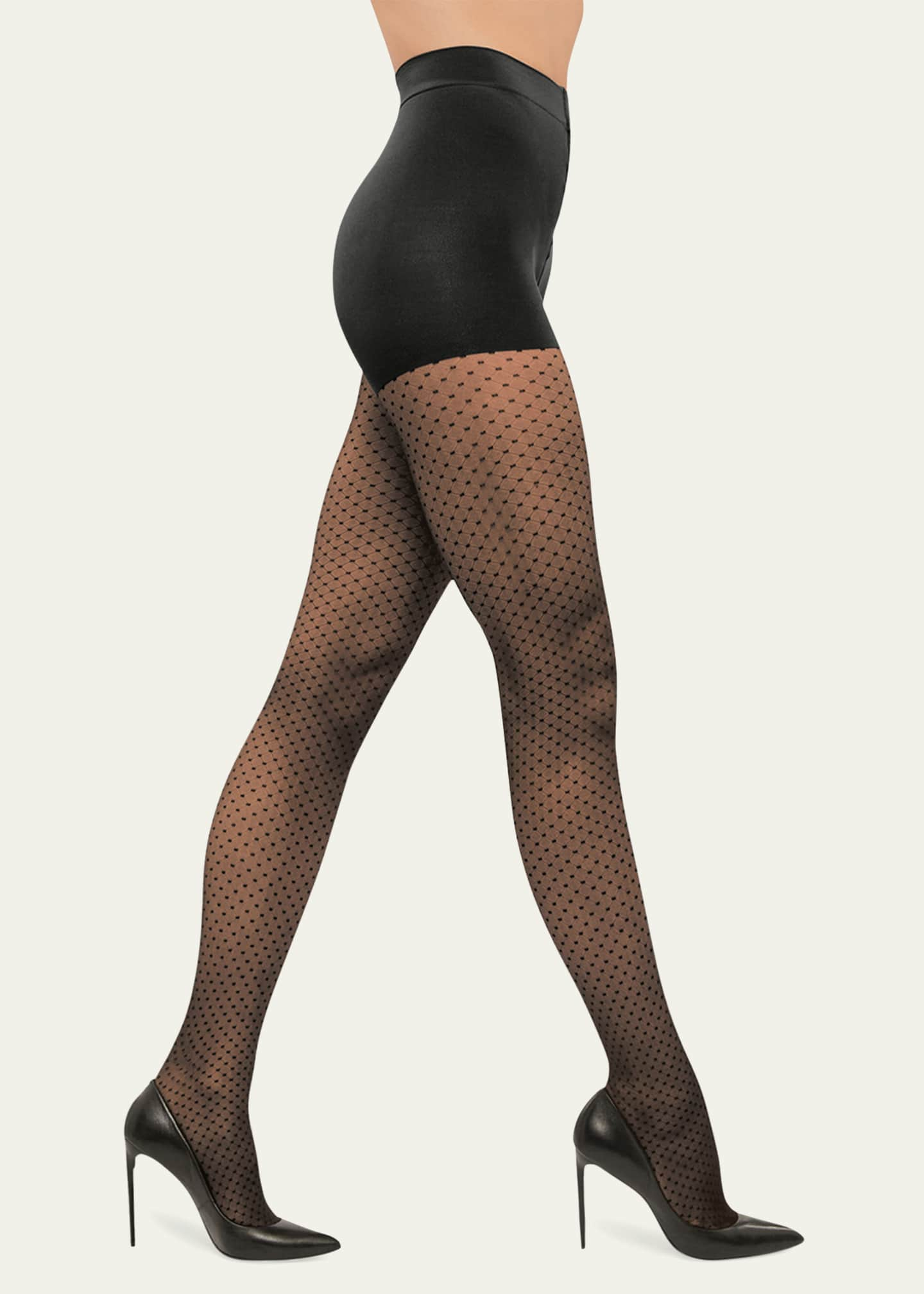 WOLFORD Josey Tights For Women, Black/Black, XS (4'11-5'3, 99