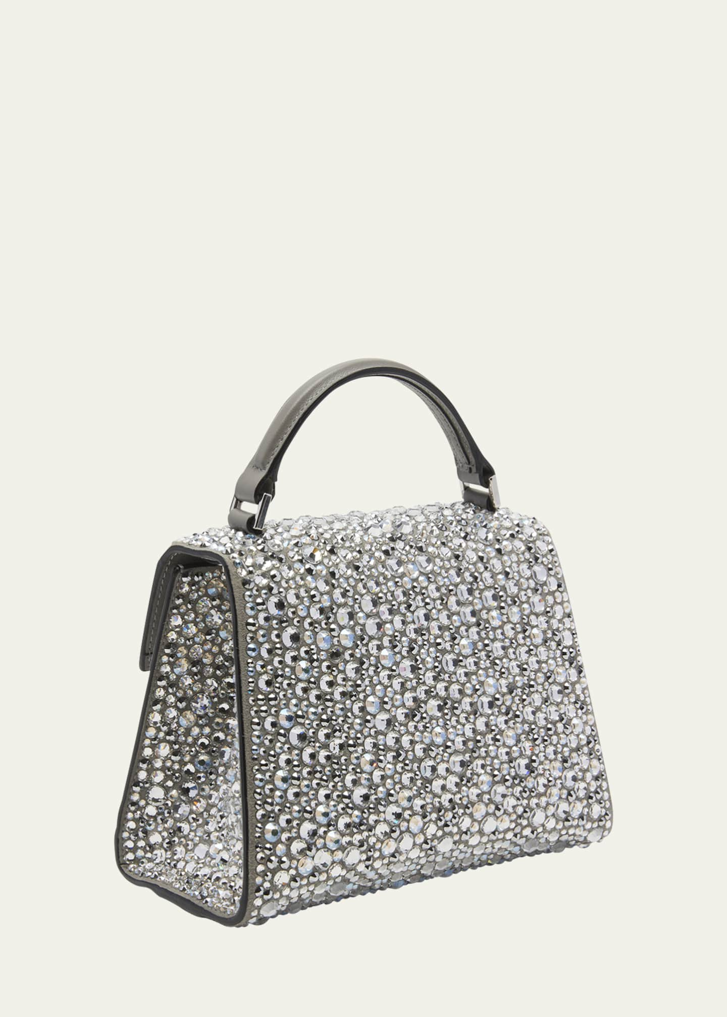 Valentino Garavani Mini VSling Crystal Embellished Top Handle Bag