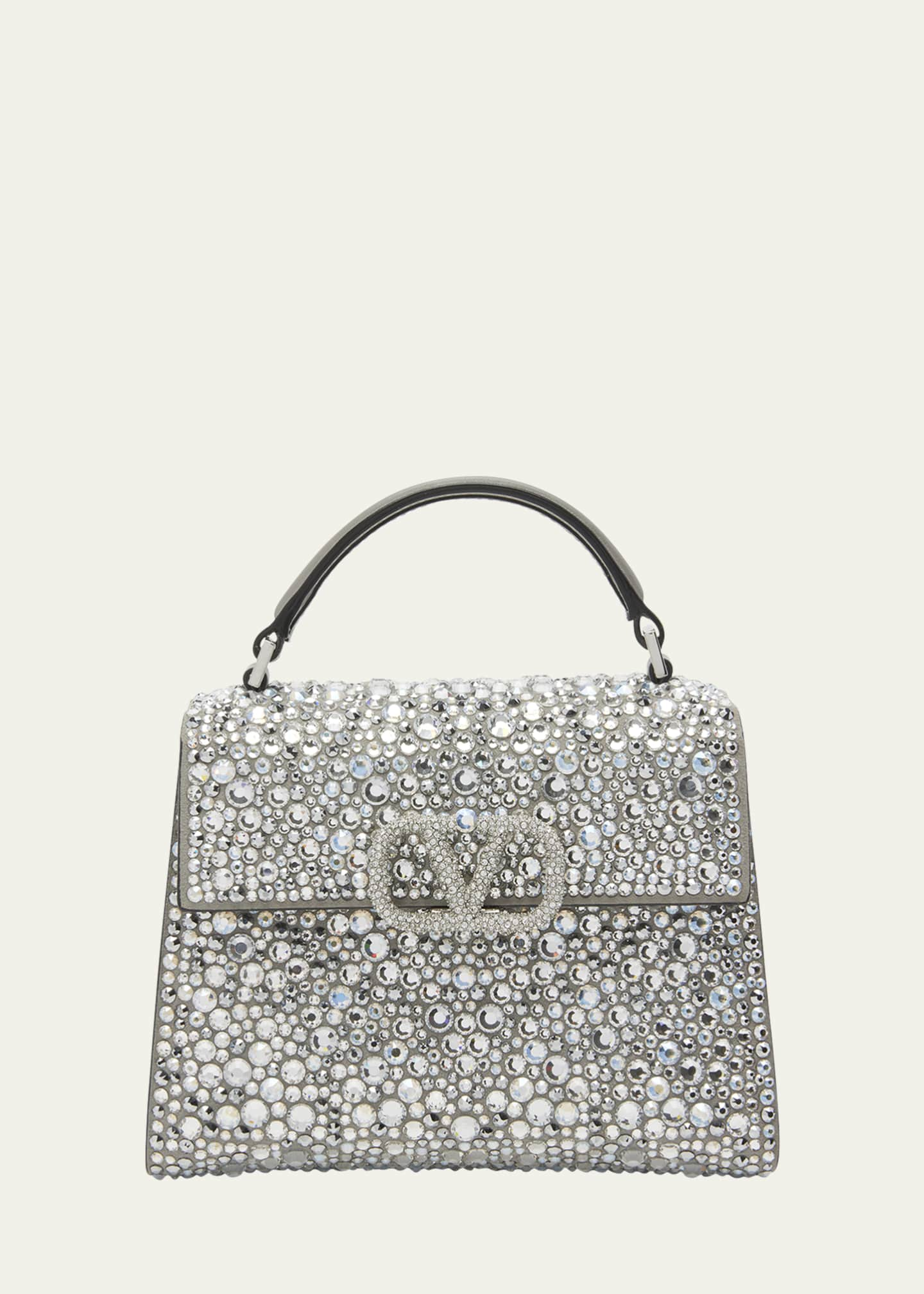 Valentino Garavani Mini Vsling Handbag with Rhinestones