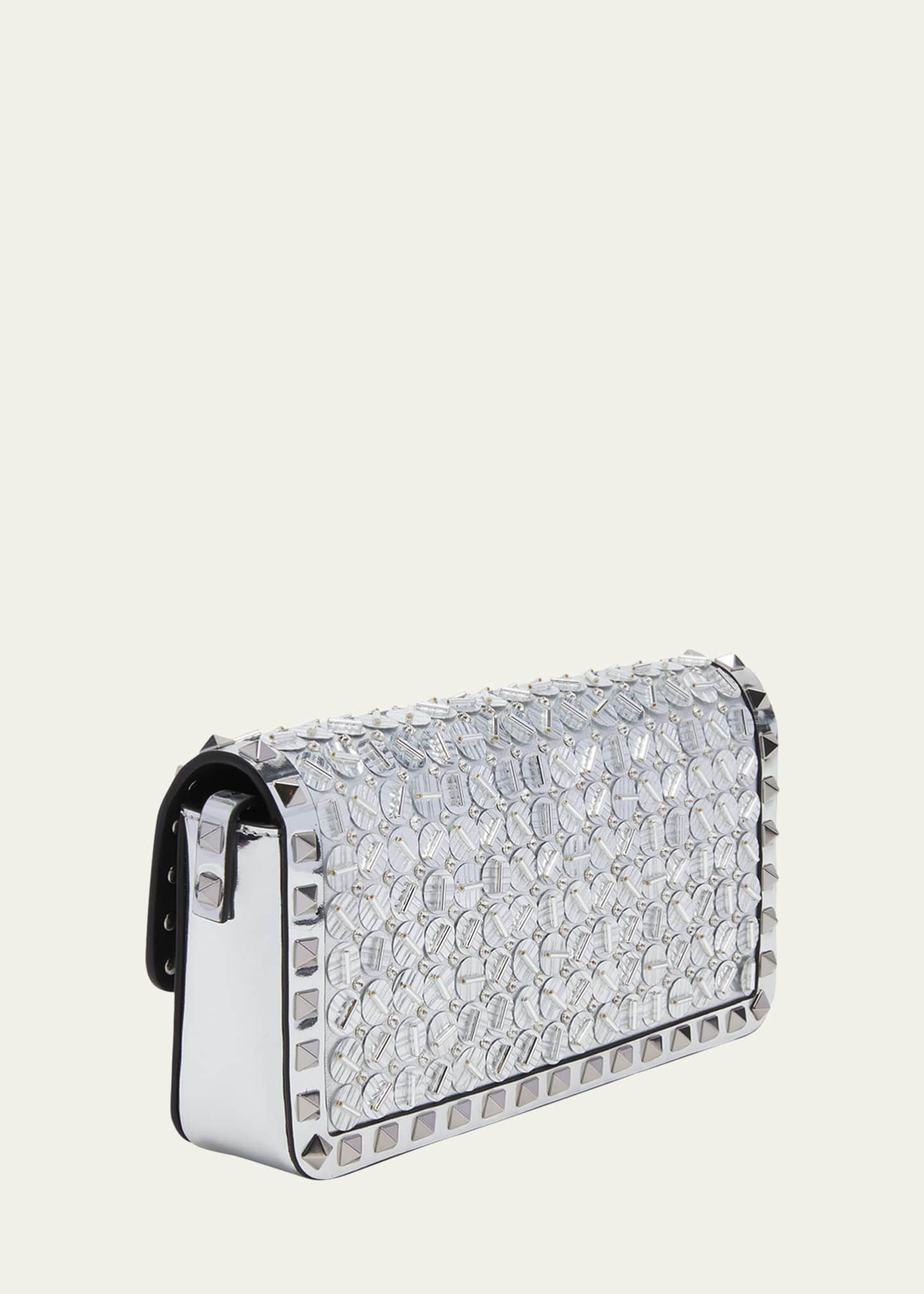 Valentino Garavani Rockstud Sequin Metallic Shoulder Bag