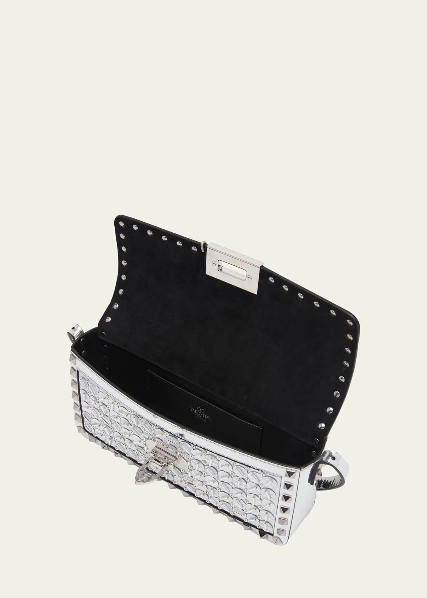 Valentino Rockstud Sequin Metallic Shoulder Bag