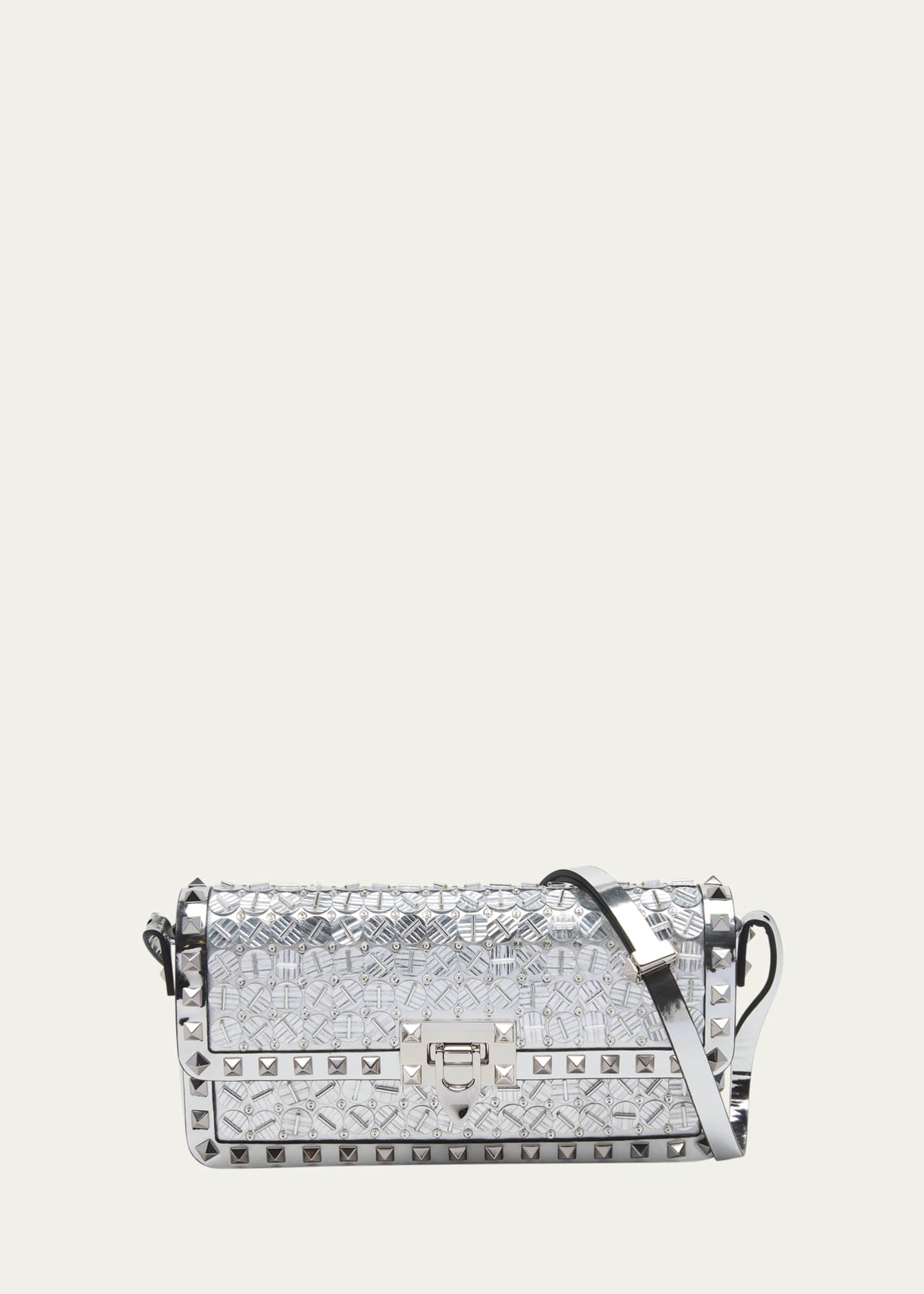 Valentino top clutch silver