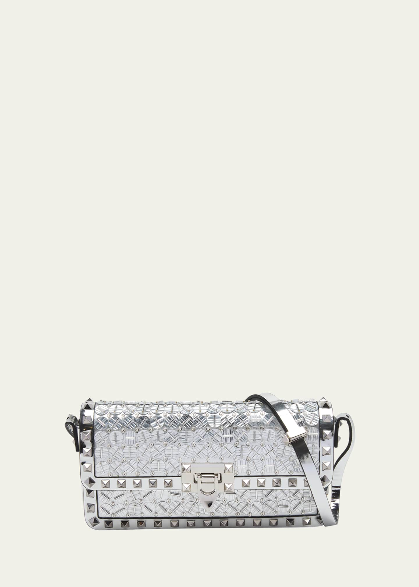 Valentino Rockstud Small Metallic Shoulder Bag