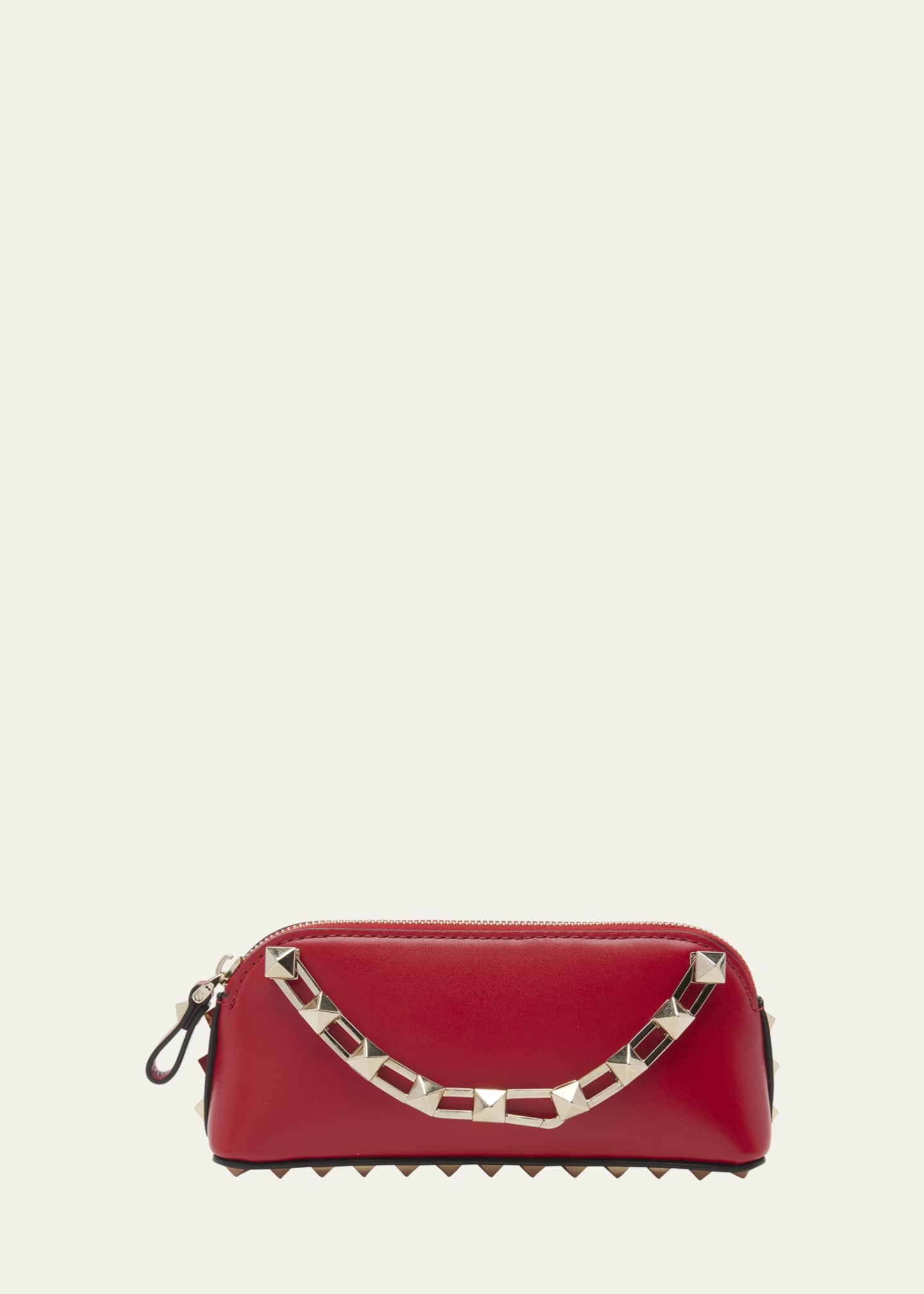 Valentino rockstud leather clutch sales