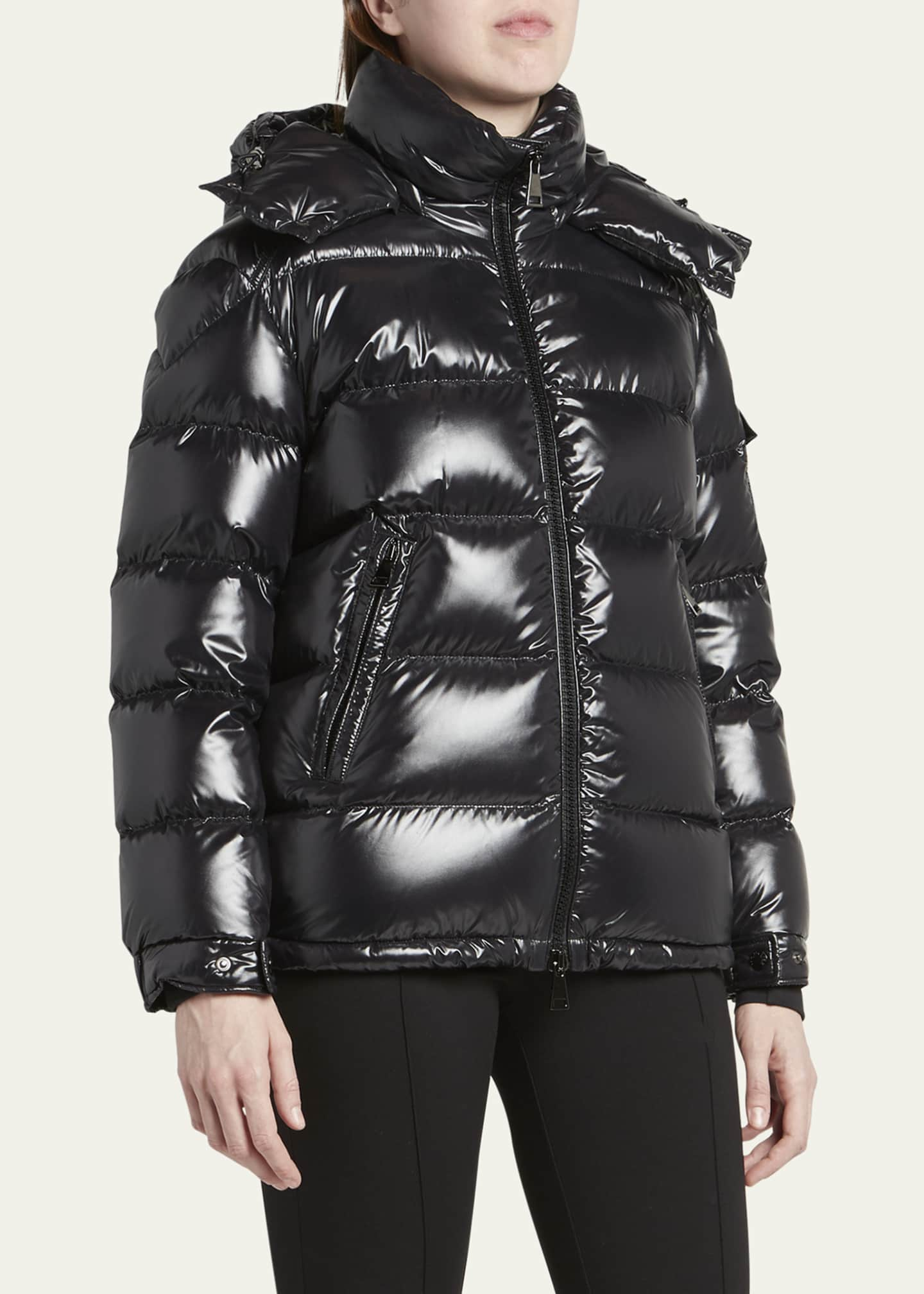 Moncler Maire Shiny Puffer Jacket with Removable Hood - Bergdorf Goodman