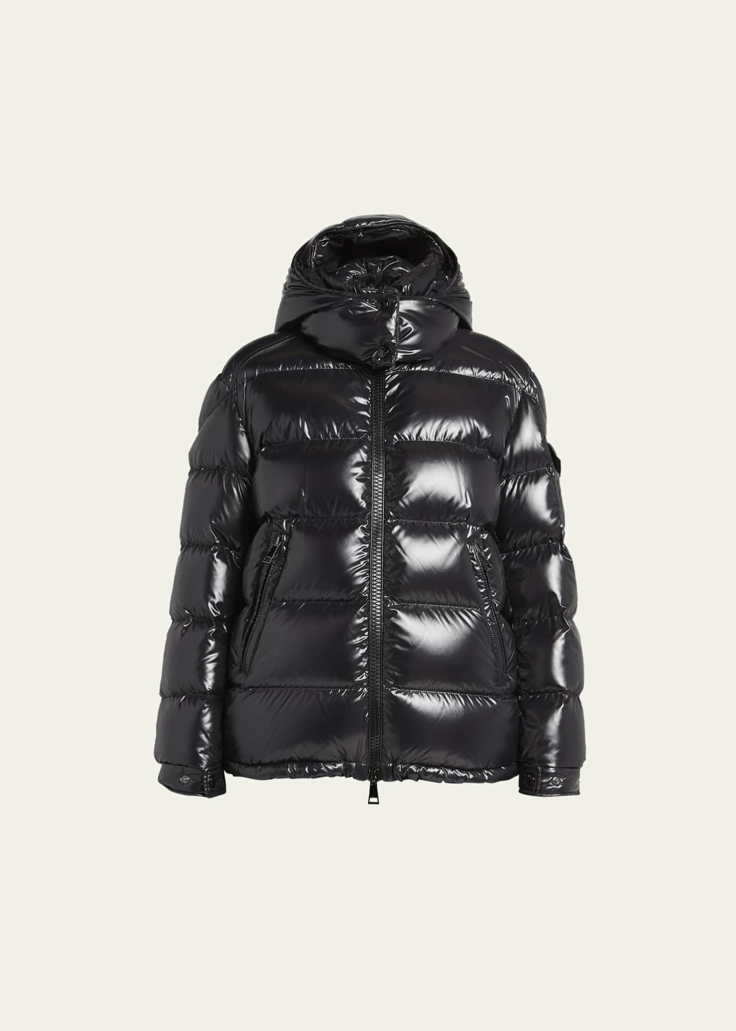 Moncler puffer jacket fur hood store