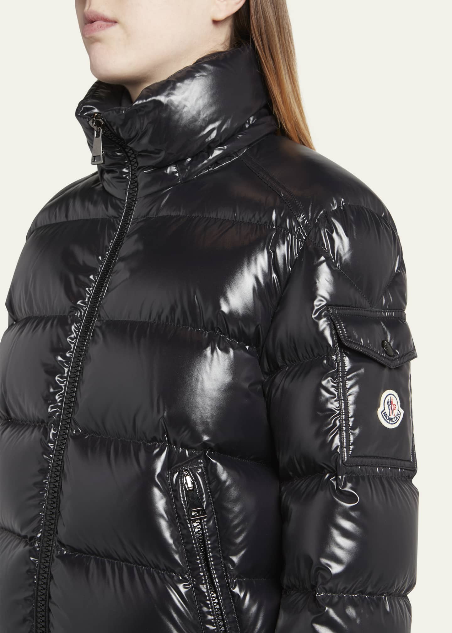 Moncler Maire Shiny Puffer Jacket with Removable Hood - Bergdorf Goodman