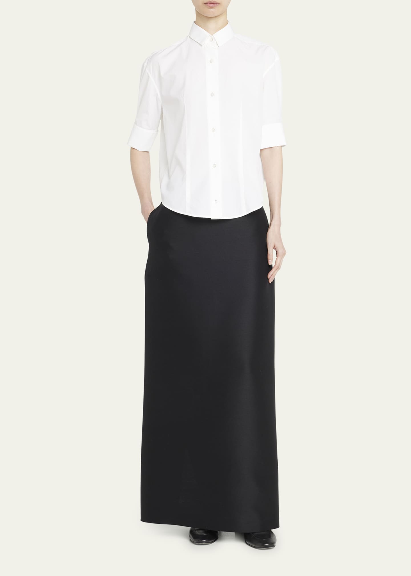 THE ROW Colt Column Wool Skirt Bergdorf Goodman