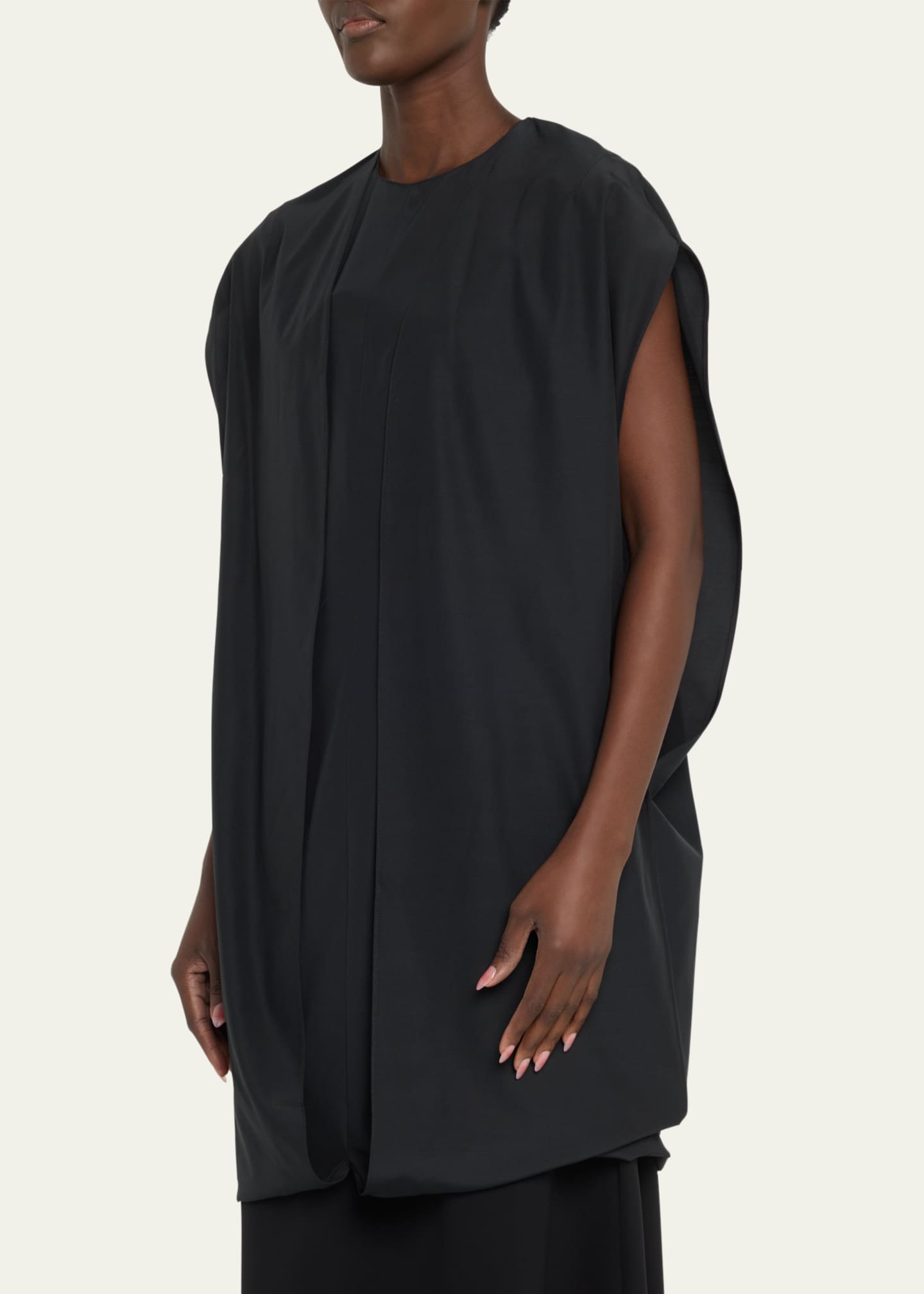THE ROW Pebble Silk-Wool Top Image 4 of 5