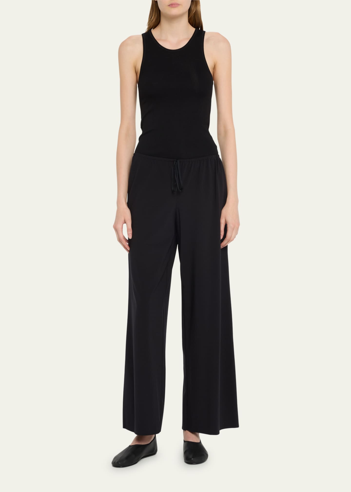 The Row Black Bariem Lounge Pants