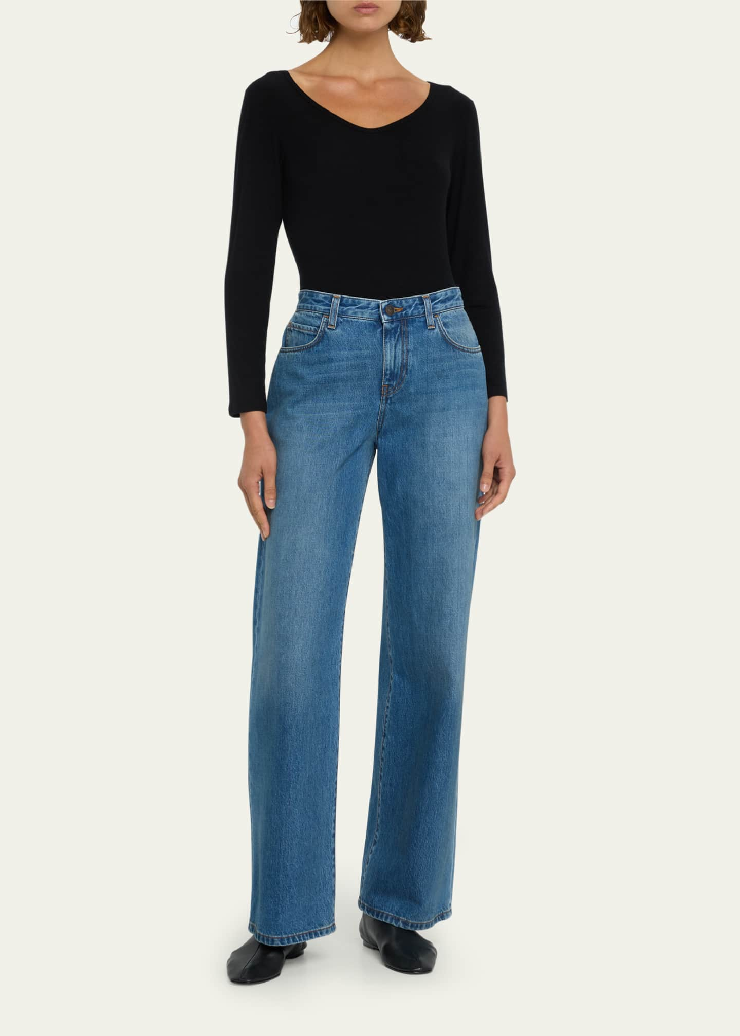 THE ROW Eglitta Straight-Leg Jeans - Bergdorf Goodman