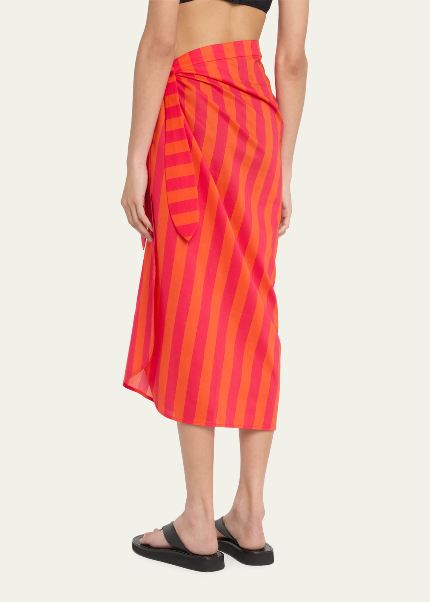 Solid and Striped The Long Wrap Oxford Stripe Pareo Coverup - Bergdorf ...