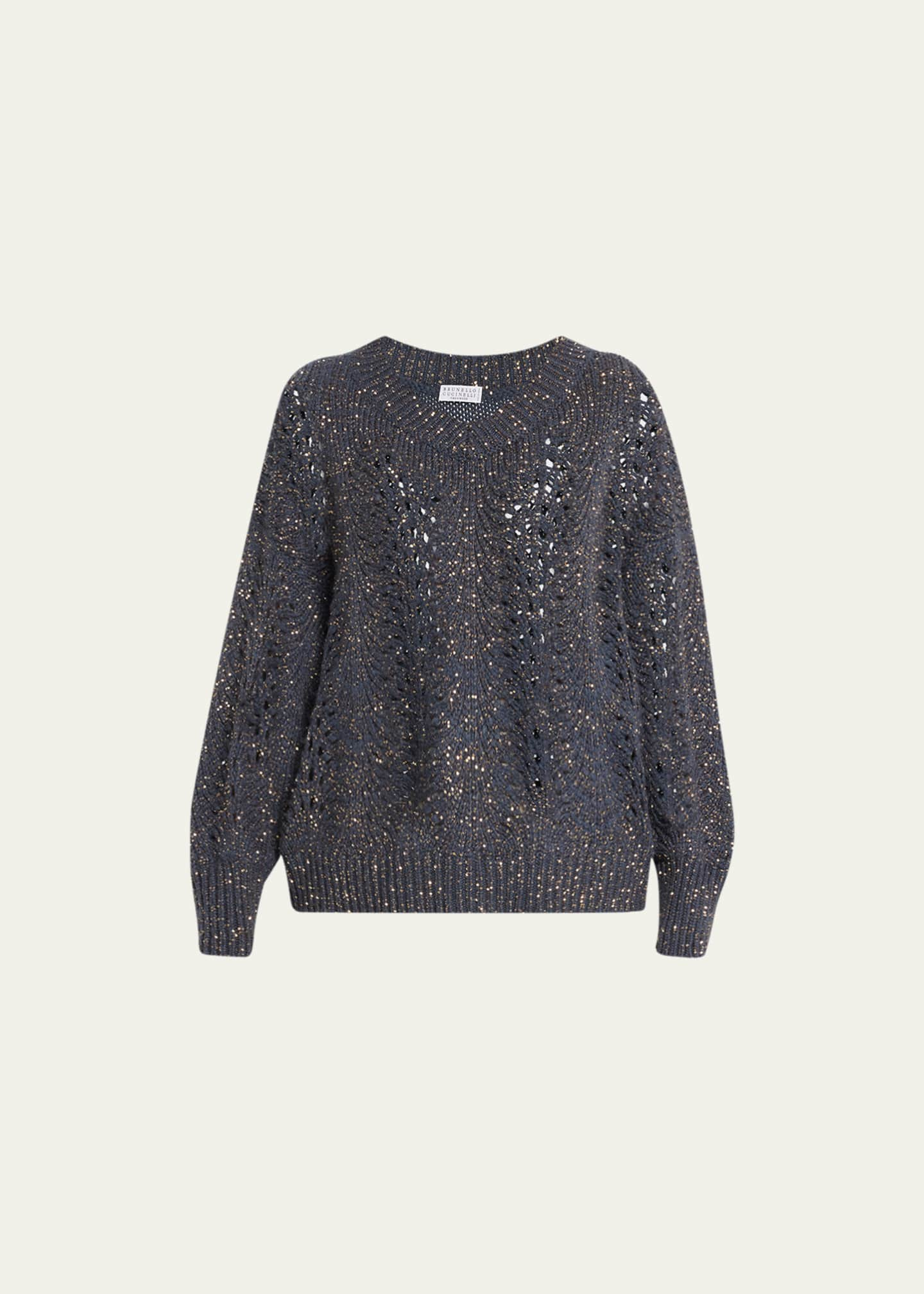 Brunello Cucinelli Sequined Cashmere Sweater - Bergdorf Goodman