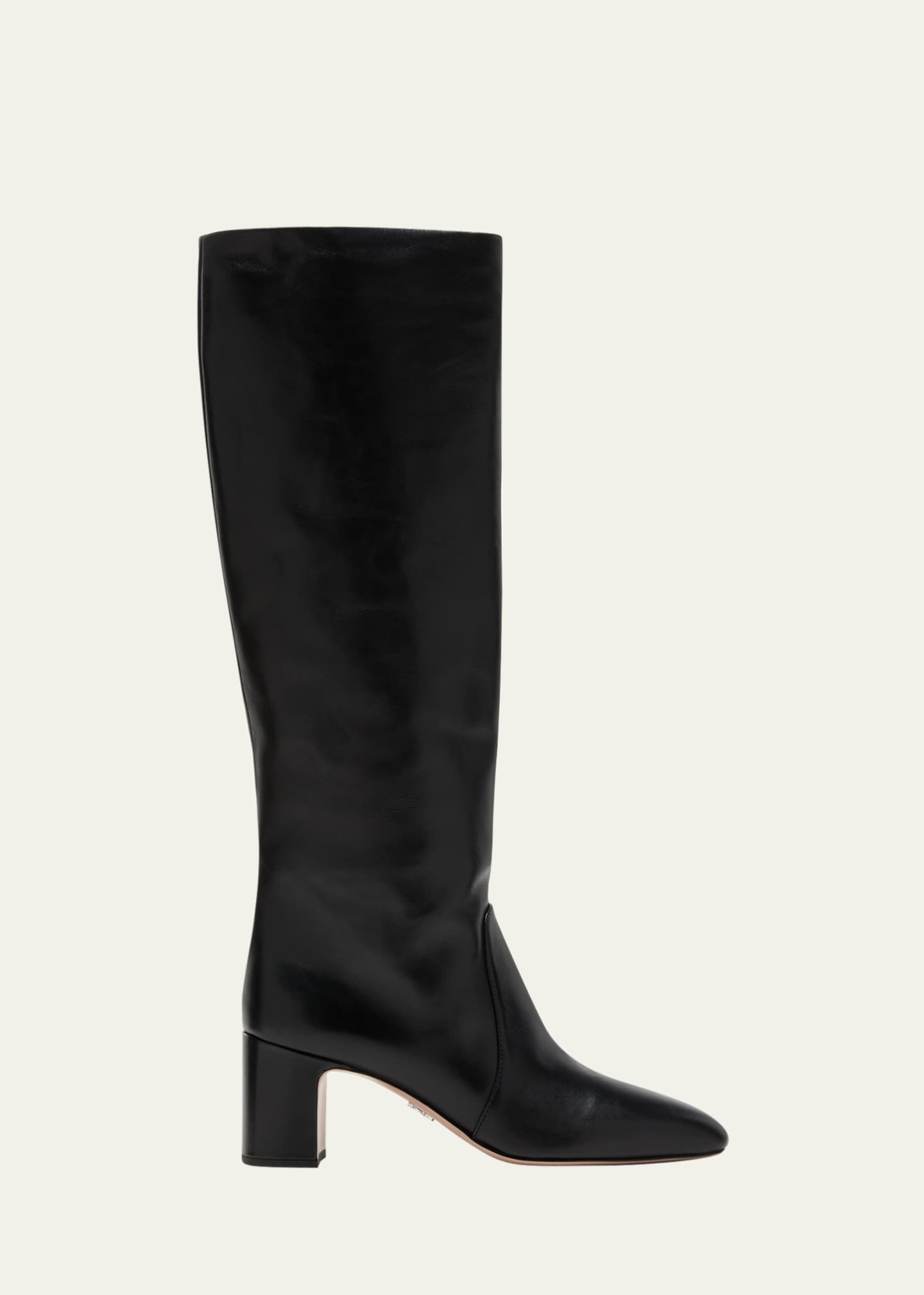 Prada Lambskin Block Heel Knee Boots Bergdorf Goodman