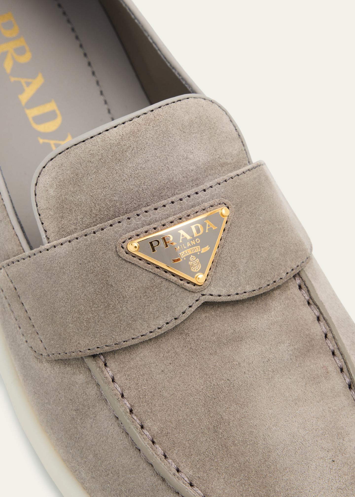 Prada Saint Tropez Suede Loafers - Bergdorf Goodman