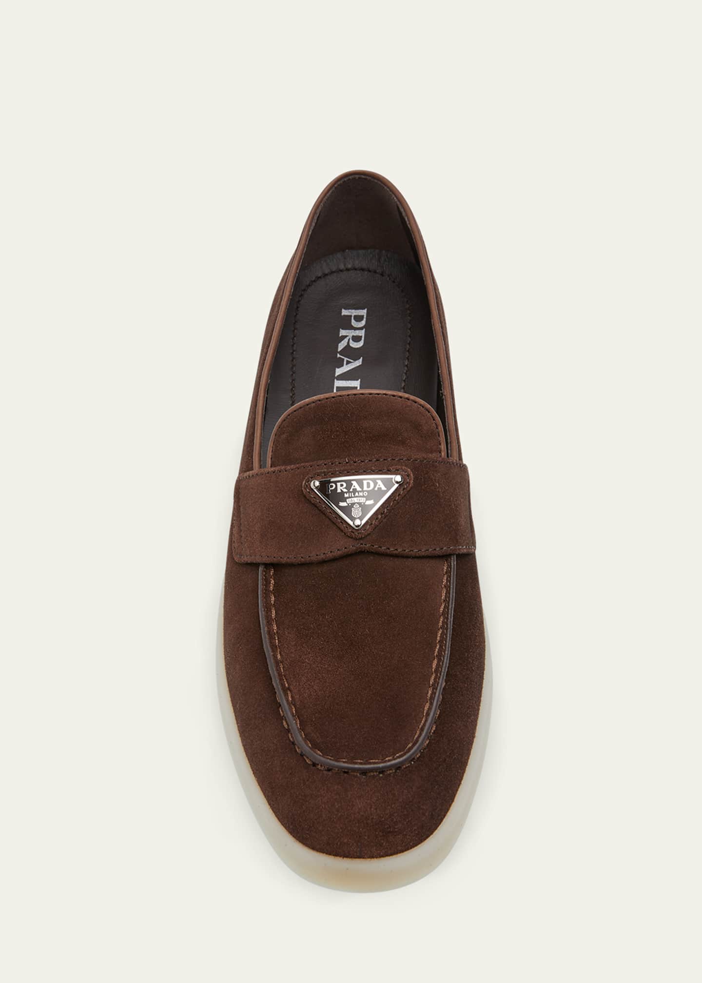 PRADA スエード モカシン 37.5 Prada Saint Tropez Suede Loafers - Bergdorf Goodman