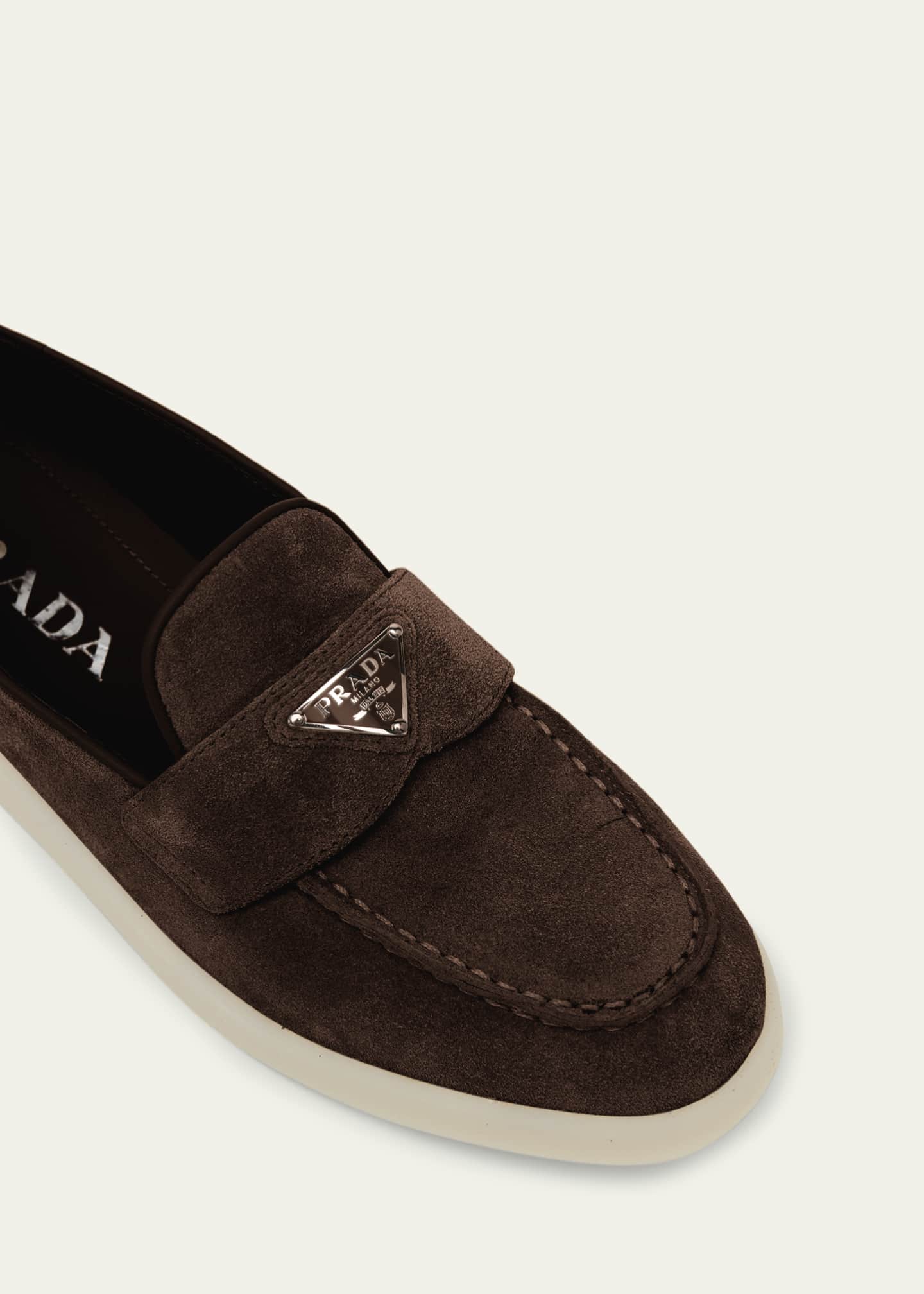 Prada Saint Tropez Suede Loafers - Bergdorf Goodman