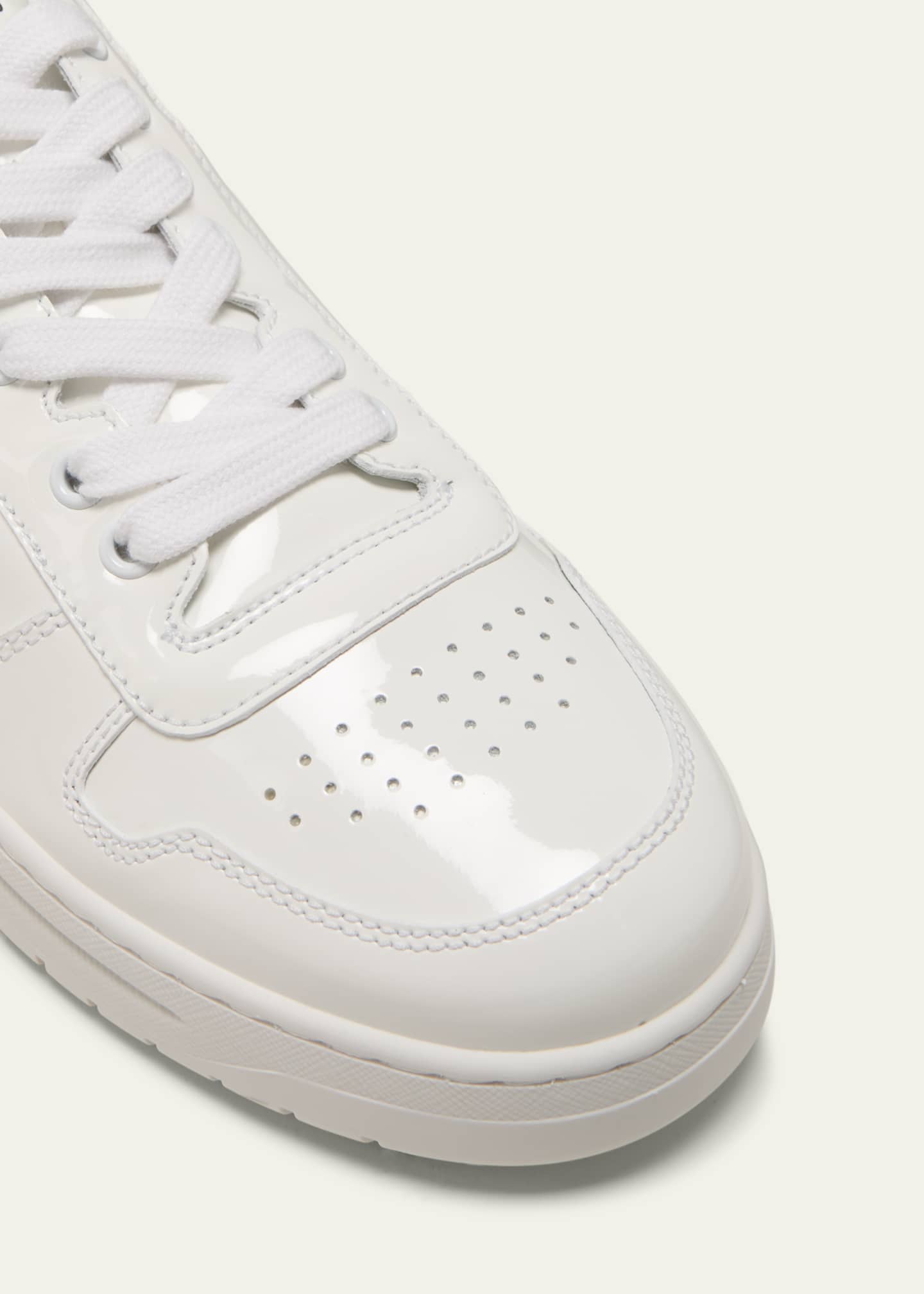 Prada white patent leather sneakers new arrivals