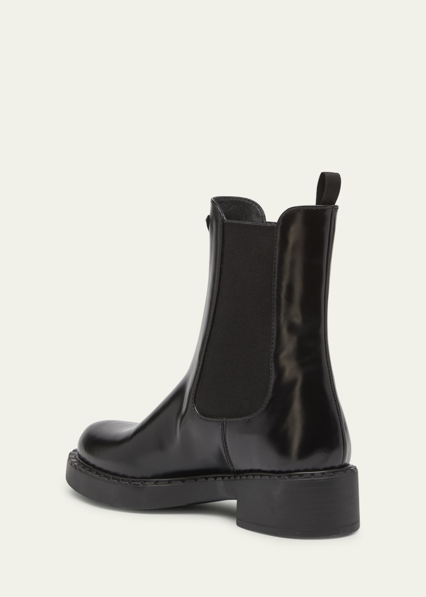 Prada Chocolate Leather Chelsea Boots - Bergdorf Goodman