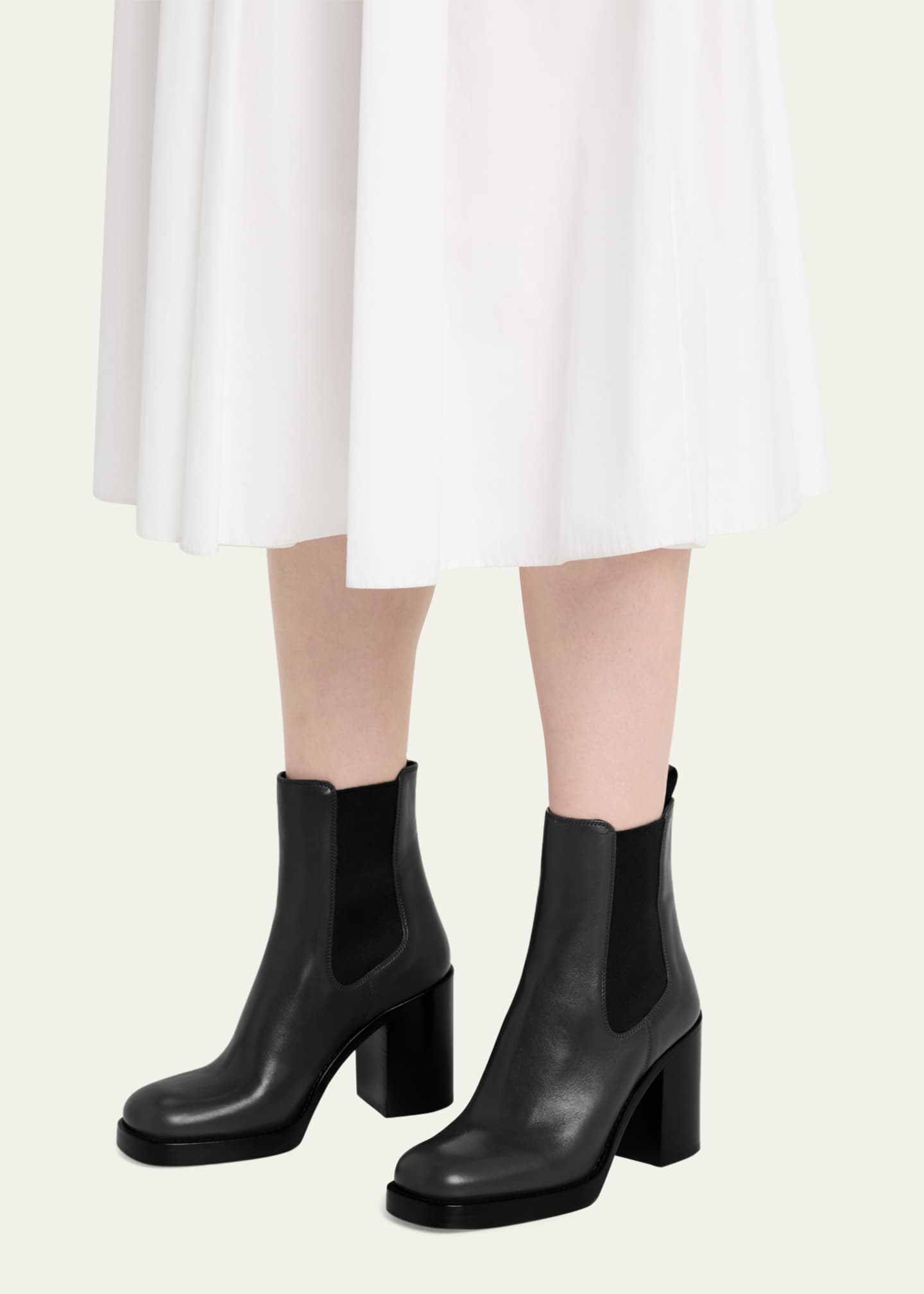 適当な価格 Boots Chelsea Heeled Leather Prada - Goodman Bergdorf 靴